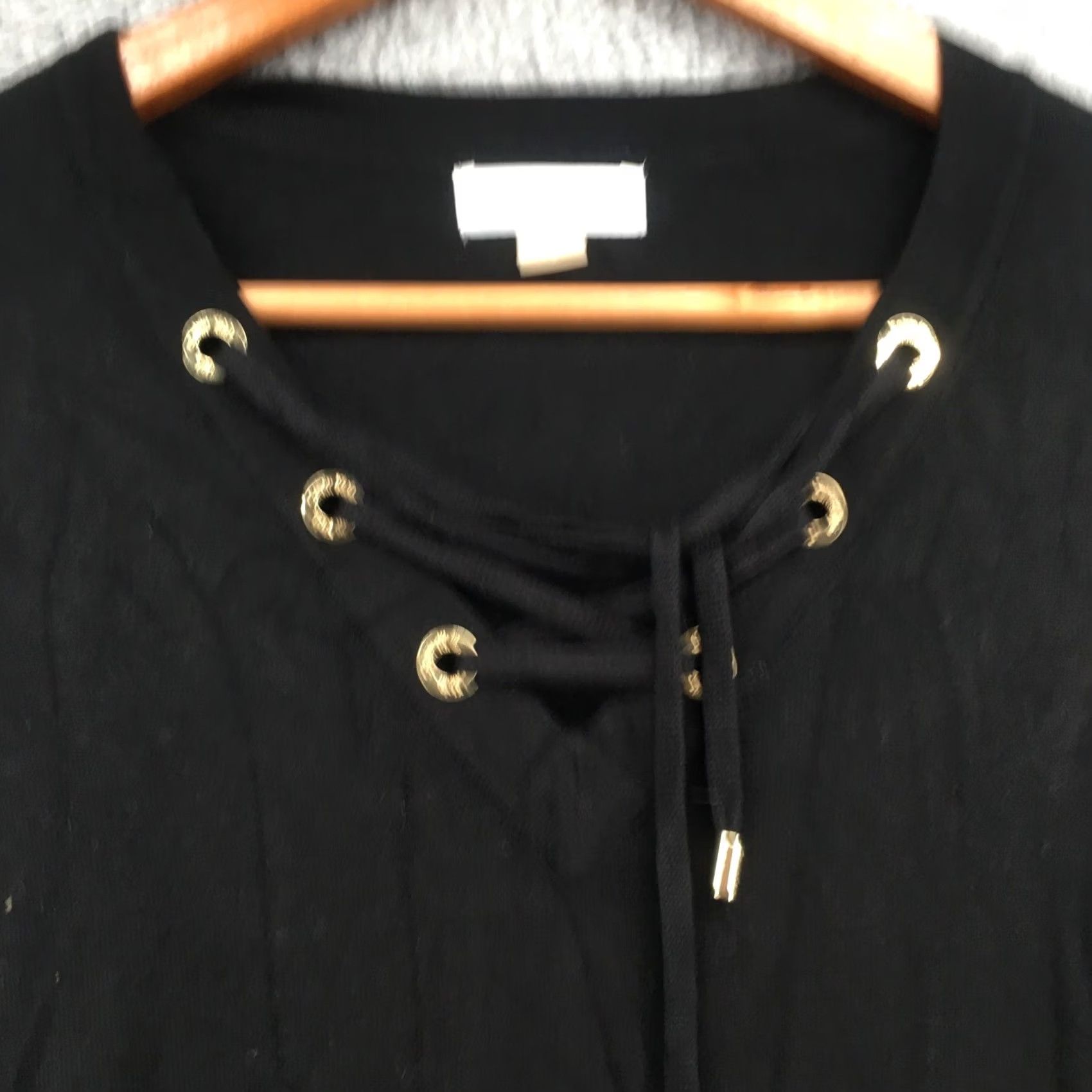 Calvin Klein Calvin Klein Bodycon Sweater Dress Womens Black Lace Up V-Neck Casual S Size S / US 4 / IT 40 - 4 Thumbnail