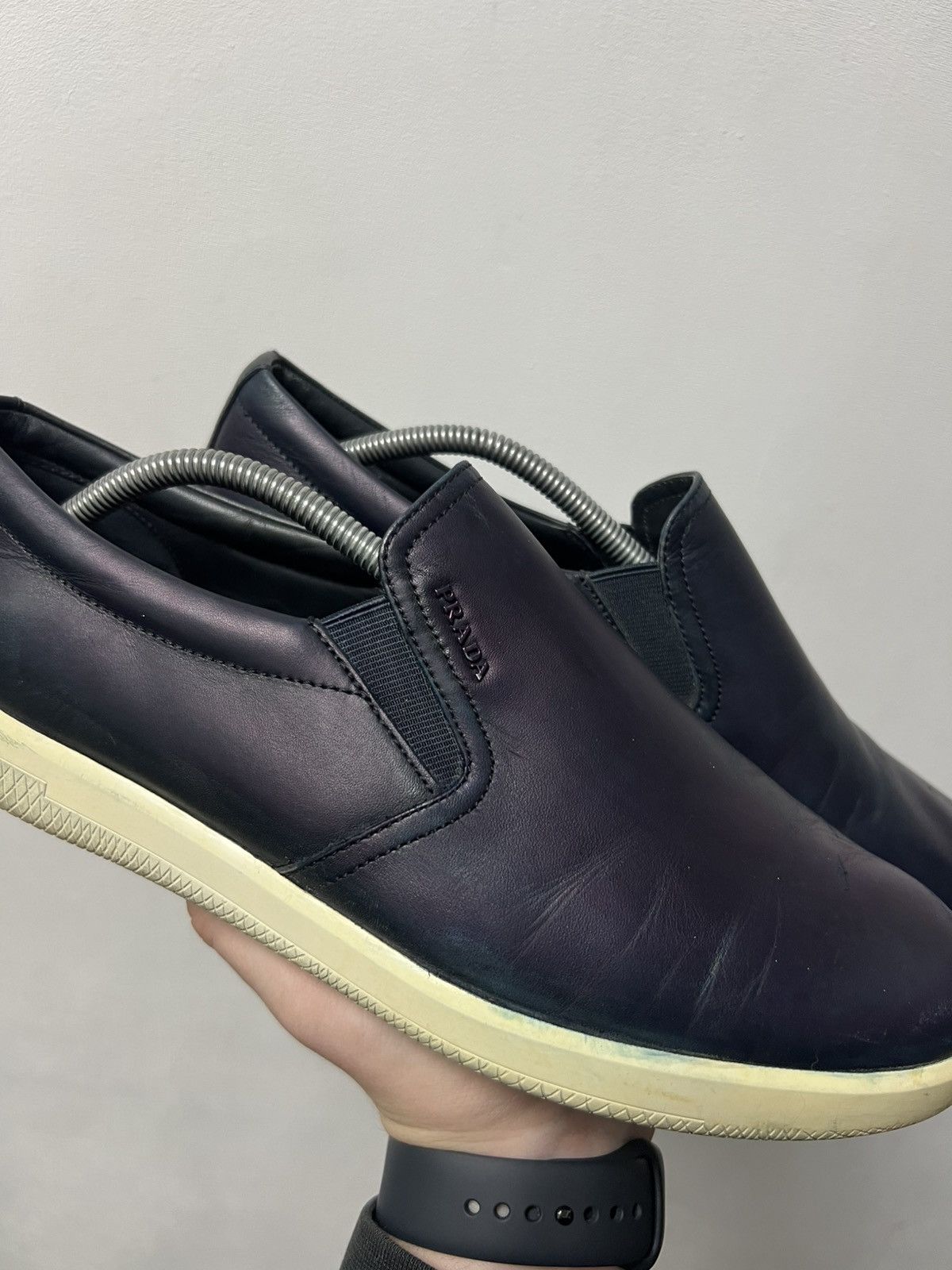 Prada Prada Suede Leather Slip On Loafers Luxury Shoes Size US 8 / EU 41 - 2 Thumbnail