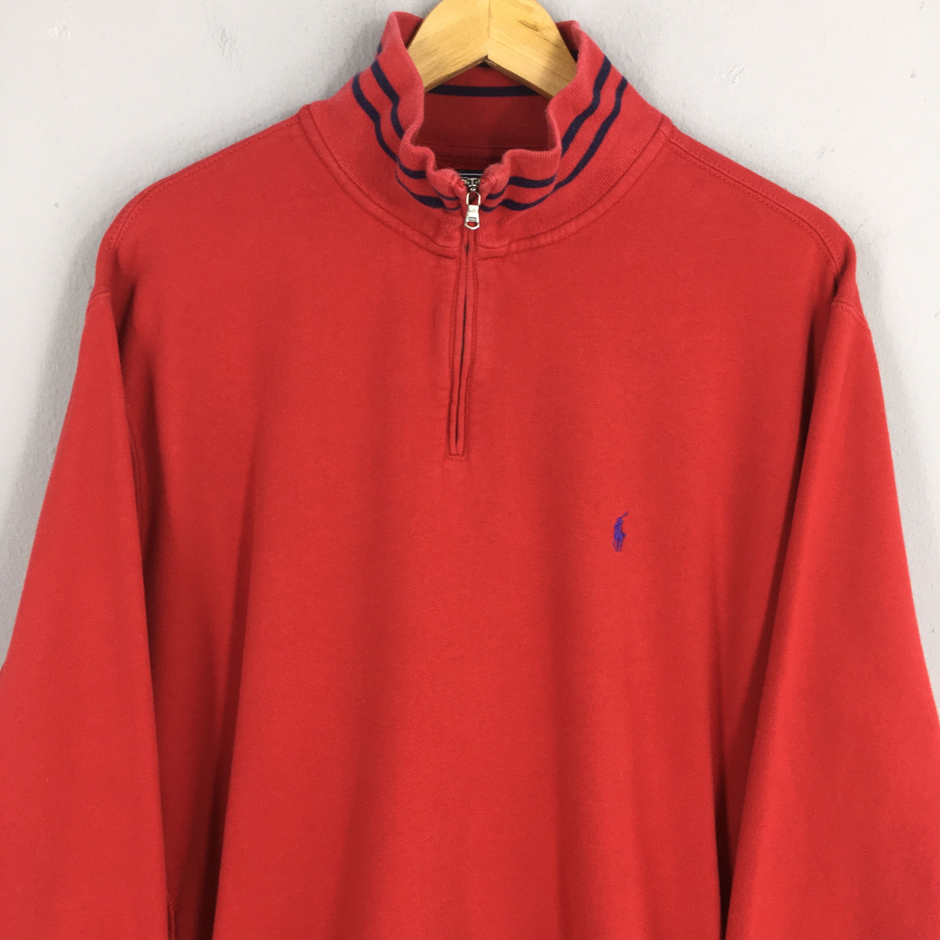 Polo Ralph Lauren Vintage Polo Ralph Lauren Half Zipper Sweatshirt XLarge Size US XL / EU 56 / 4 - 2 Thumbnail