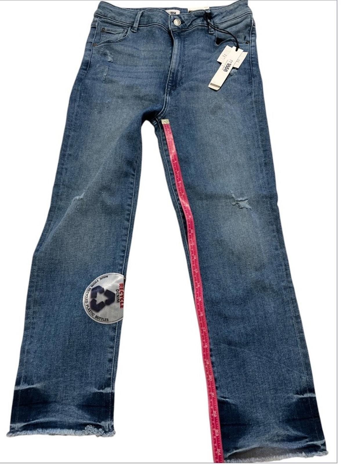 Designer M1858 Audrey Ultra High Rise Slim Straight Jeans 10/30 Size 32" / US 10 / IT 46 - 3 Thumbnail