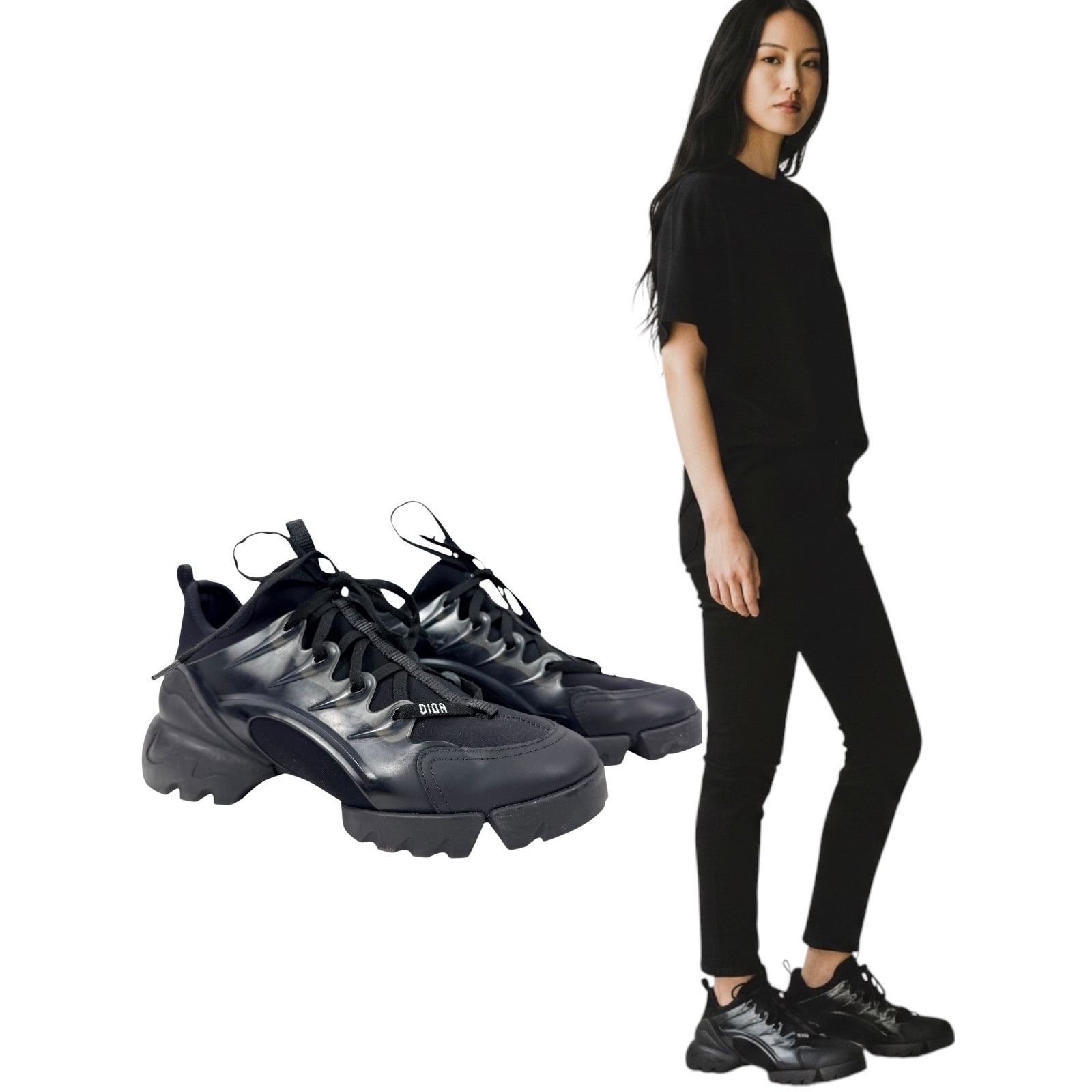 Dior Dior D-Connect Technical Fabric Low Top Lace Up Sneakers Size US 9 / IT 39 - 1 Thumbnail