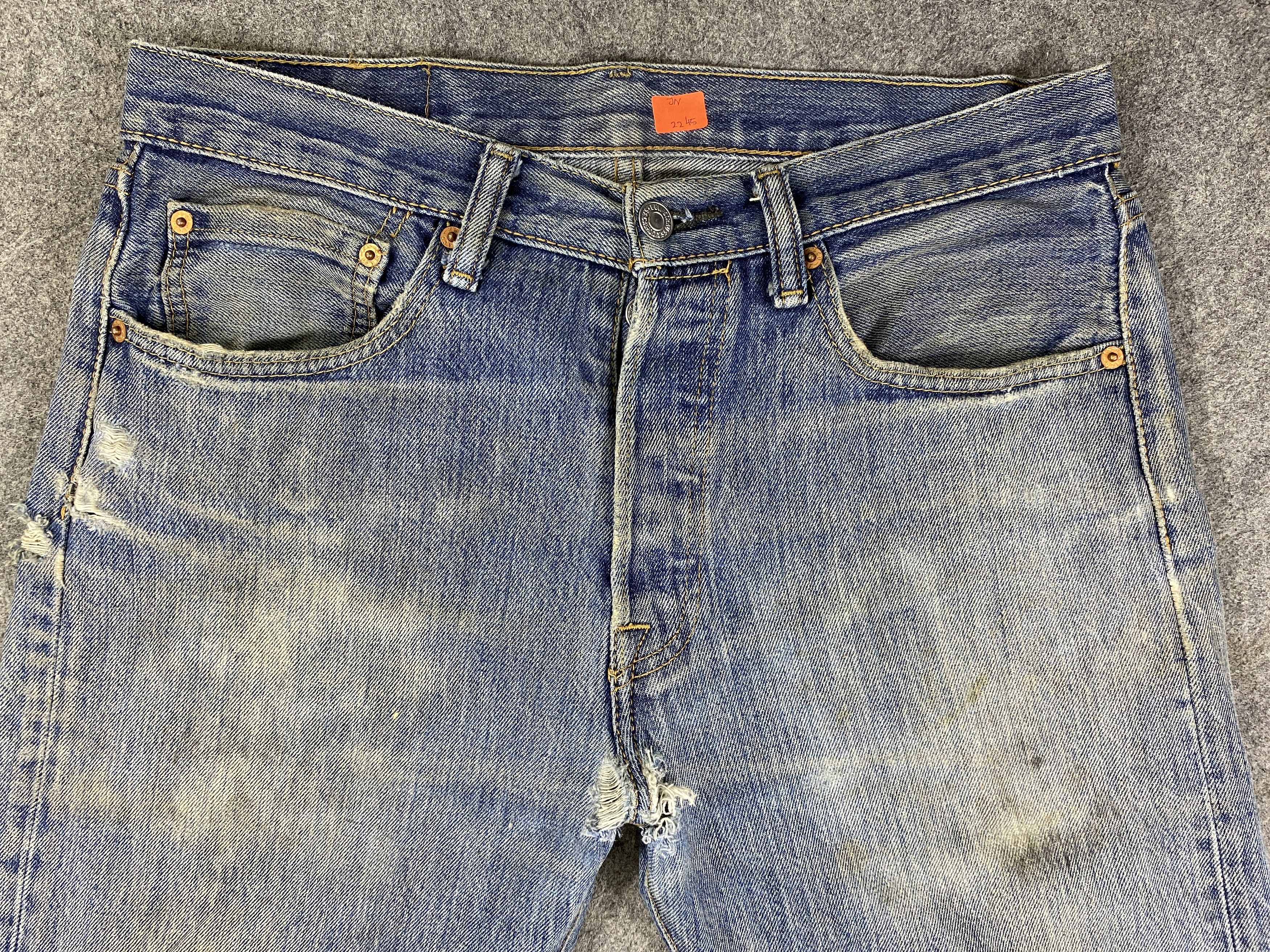 Levi's Dirty Used Blue Vintage Levi's 501 32x30.5 Denim -JN2245 Size US 32 / EU 48 - 3 Thumbnail