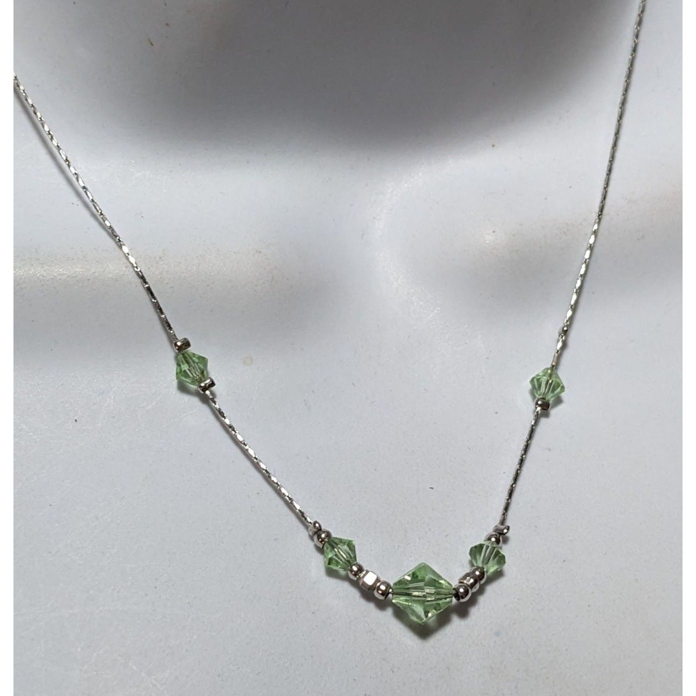 Other Minimalist Green And Silver Beaded Necklace Size ONE SIZE - 8 Thumbnail