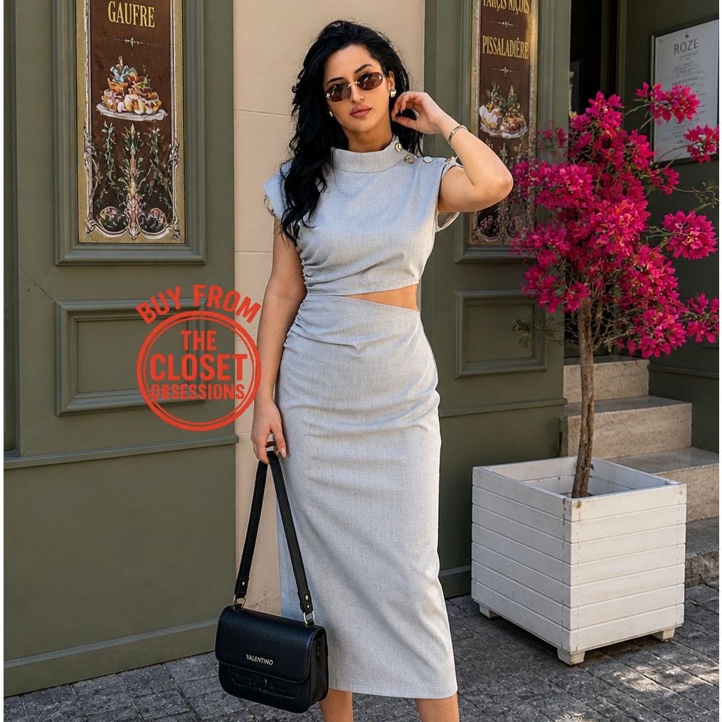 front button midi dress Black Floral Button Front V-Neck Midi Dress