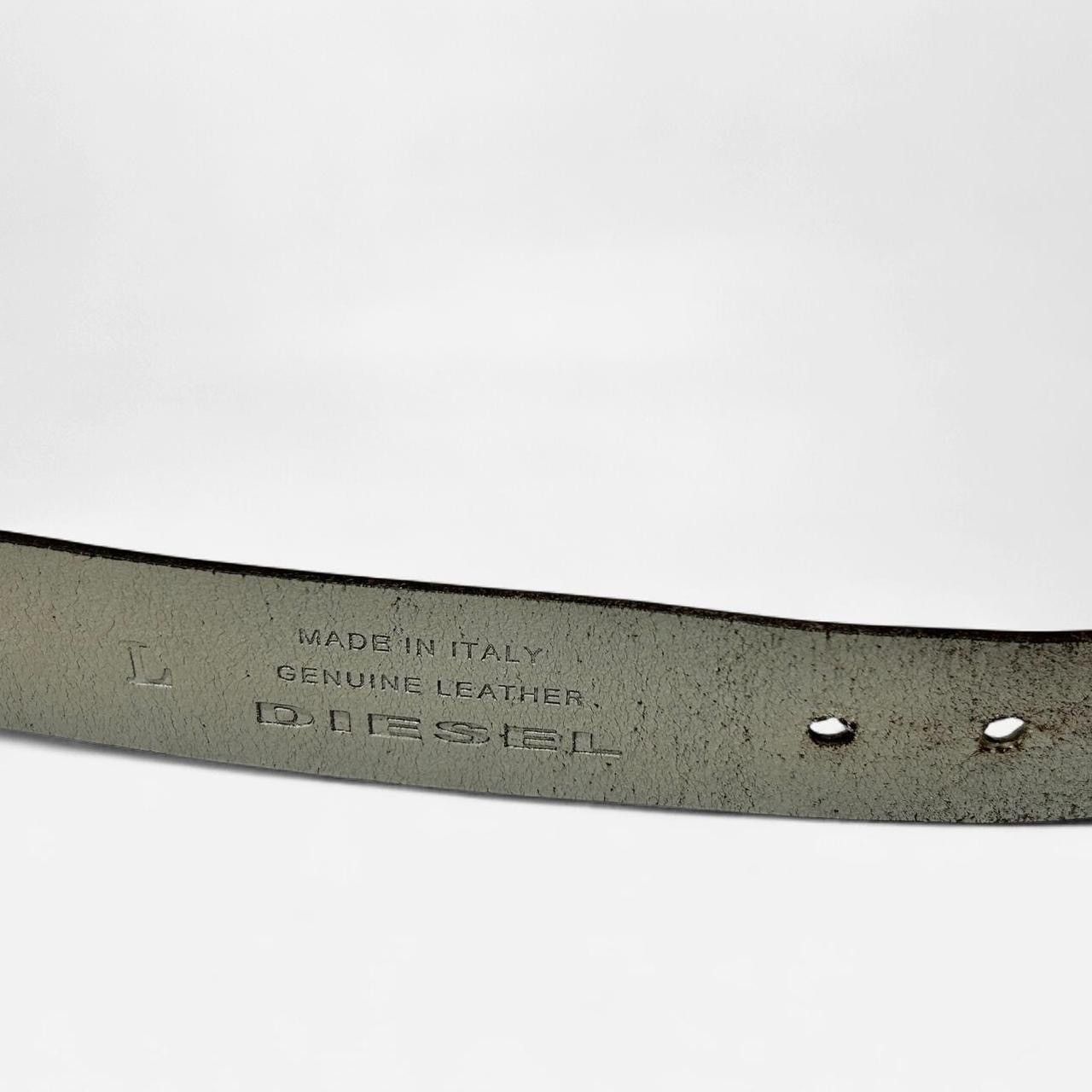 Diesel Diesel white 100% leather belt with unique brass studs Size ONE SIZE - 7 Thumbnail