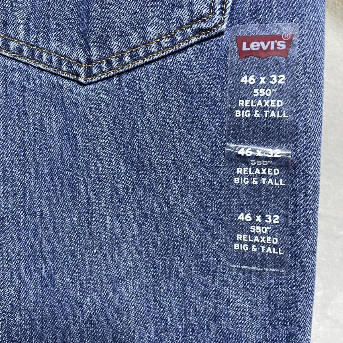 Levi's Levis 550 Jeans Men's 46X32 Blue Denim Relaxed Straight Size US 44 / EU 60 - 12 Thumbnail