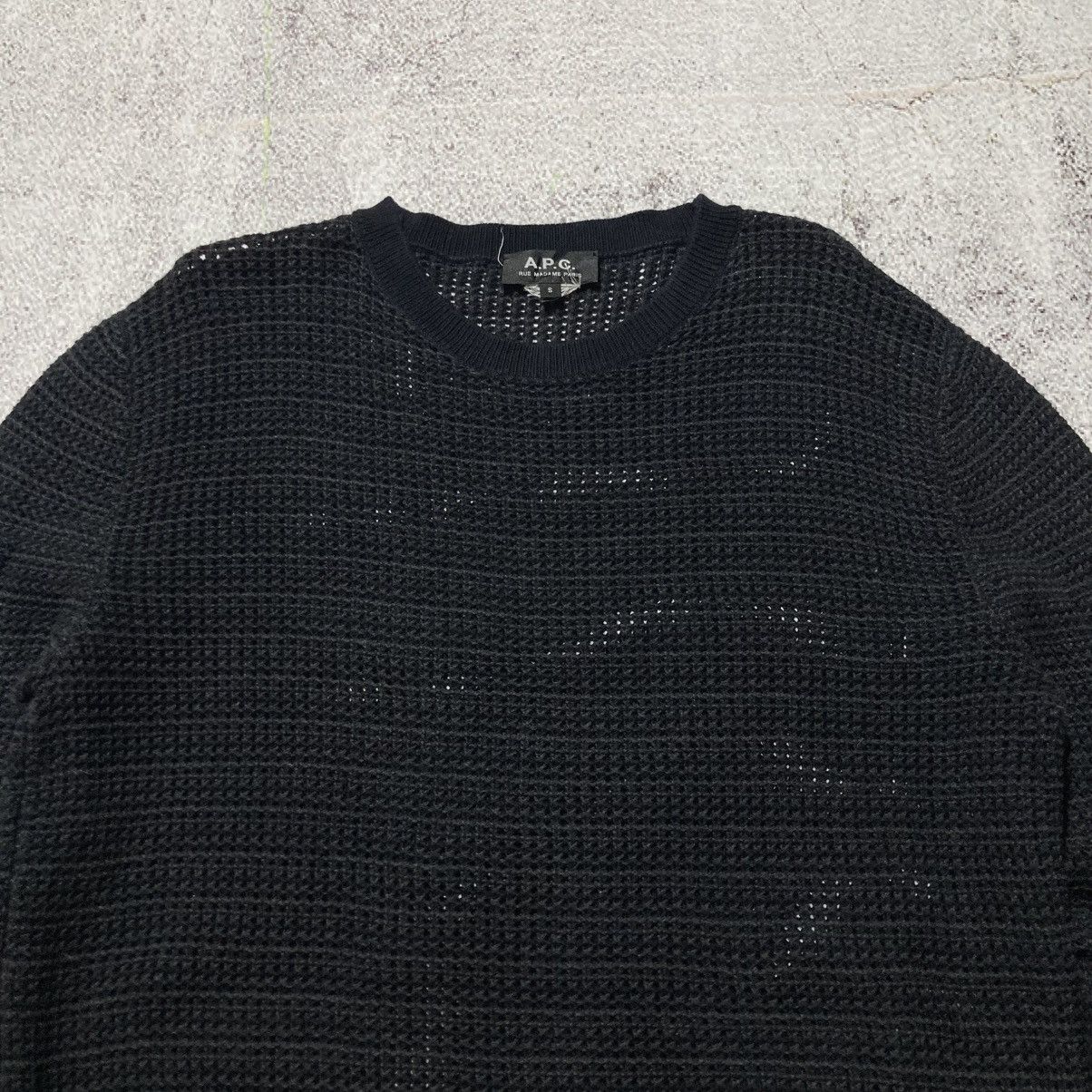 A.P.C. A.P.C. Semi-Sheer Transparency Knit Sweatshirt Charcoal Size US M / EU 48-50 / 2 - 3 Thumbnail