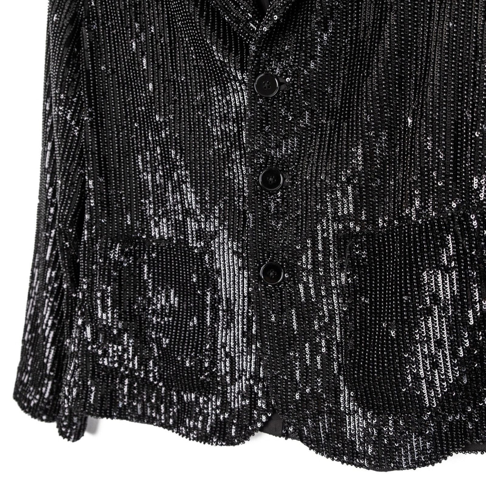 Polo Ralph Lauren Polo Ralph Lauren Sequin Cropped Blazer Black NWT Size 6 Size M / US 6-8 / IT 42-44 - 8 Thumbnail
