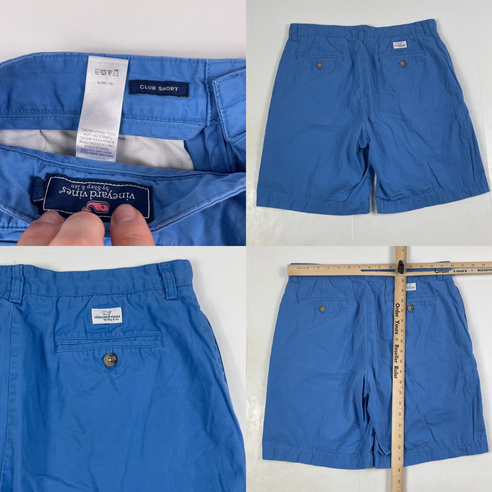 Vineyard Vines Vineyard Vines Shorts Mens 32 x 8 Blue Golf Club Chino Flat Front 5-Pocket Outdoor Linen? Size US 32 / EU 48 - 8 Thumbnail
