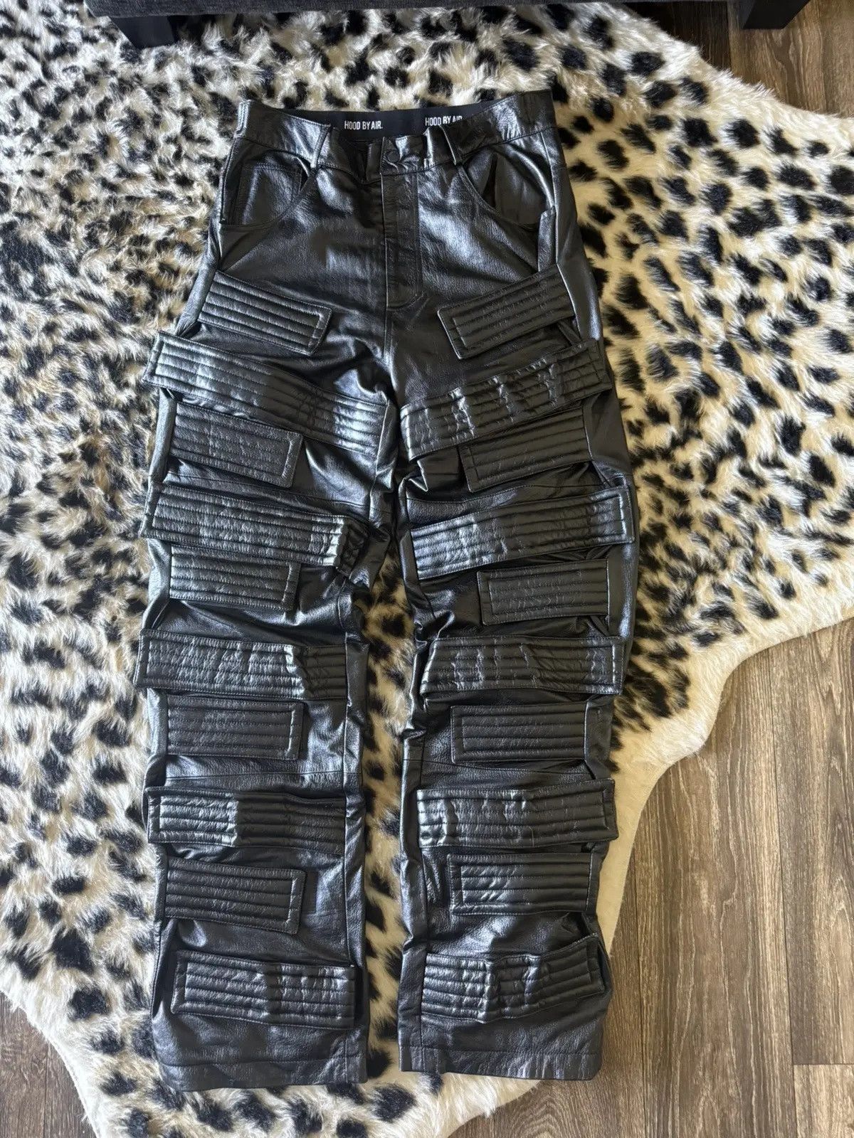 Hood By Air Sample Leather Strapped Pants Size US 30 / EU 46 - 1 Thumbnail