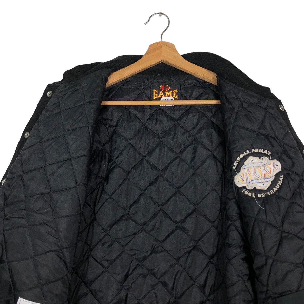 Japanese Brand 🔥Vintage Bomber Leather Jacket GAME Made in USA Sportswear Size US XL / EU 56 / 4 - 14 Thumbnail