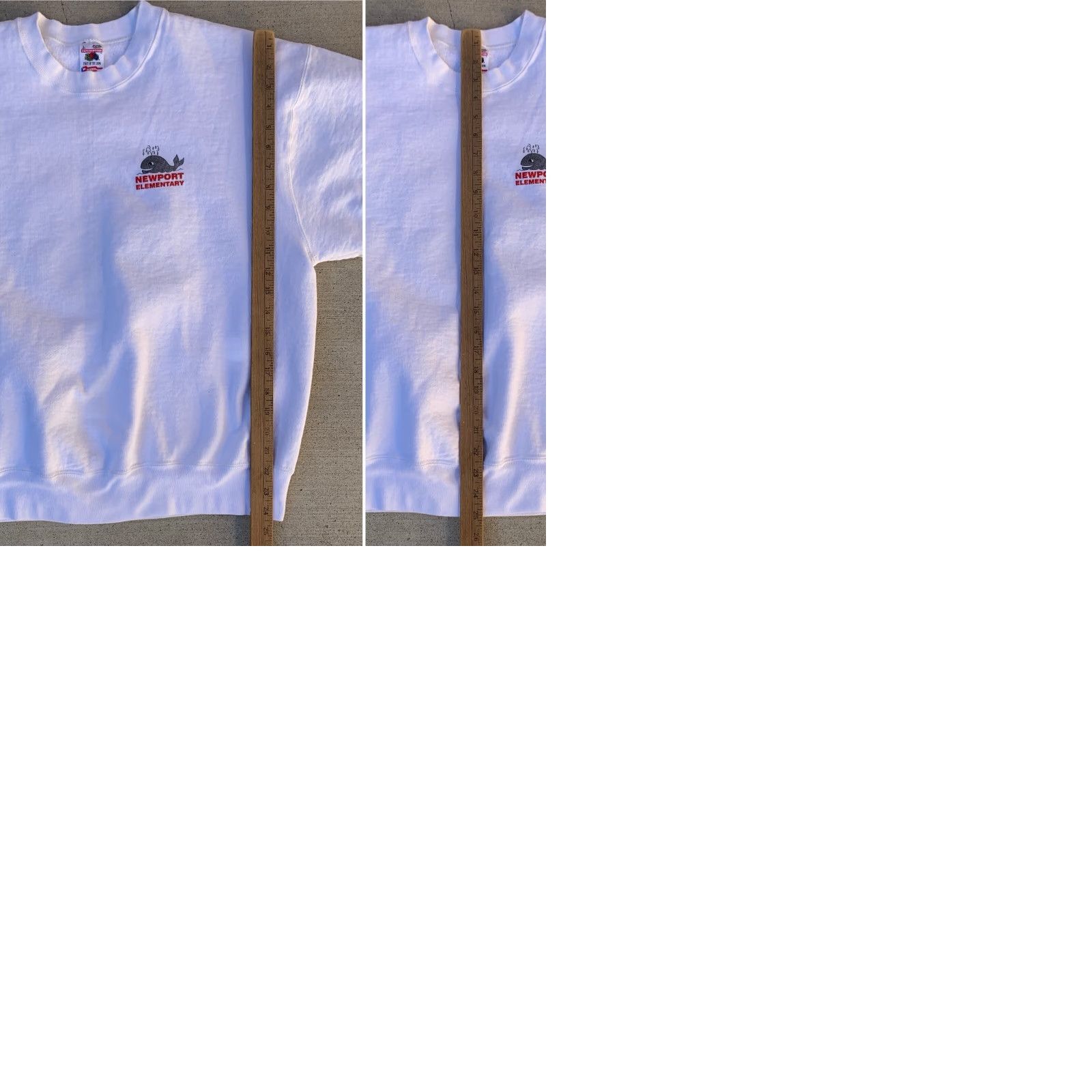 Fruit Of The Loom VINTAGE Newport Elementary A School To Spout About Sweatshirt Whale Graphic Sz L Sweatshirt Size US L / EU 52-54 / 3 - 12 Thumbnail