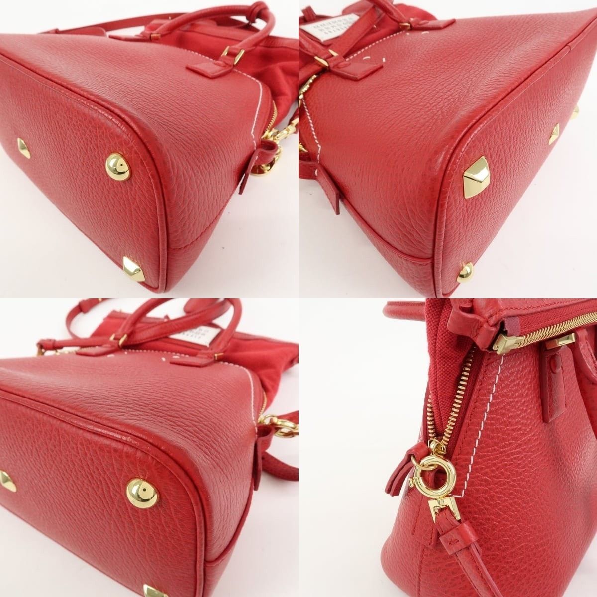 Maison Margiela Maison Margiela 5AC Mini Grained Calfskin Satchel Red Size ONE SIZE - 5 Thumbnail