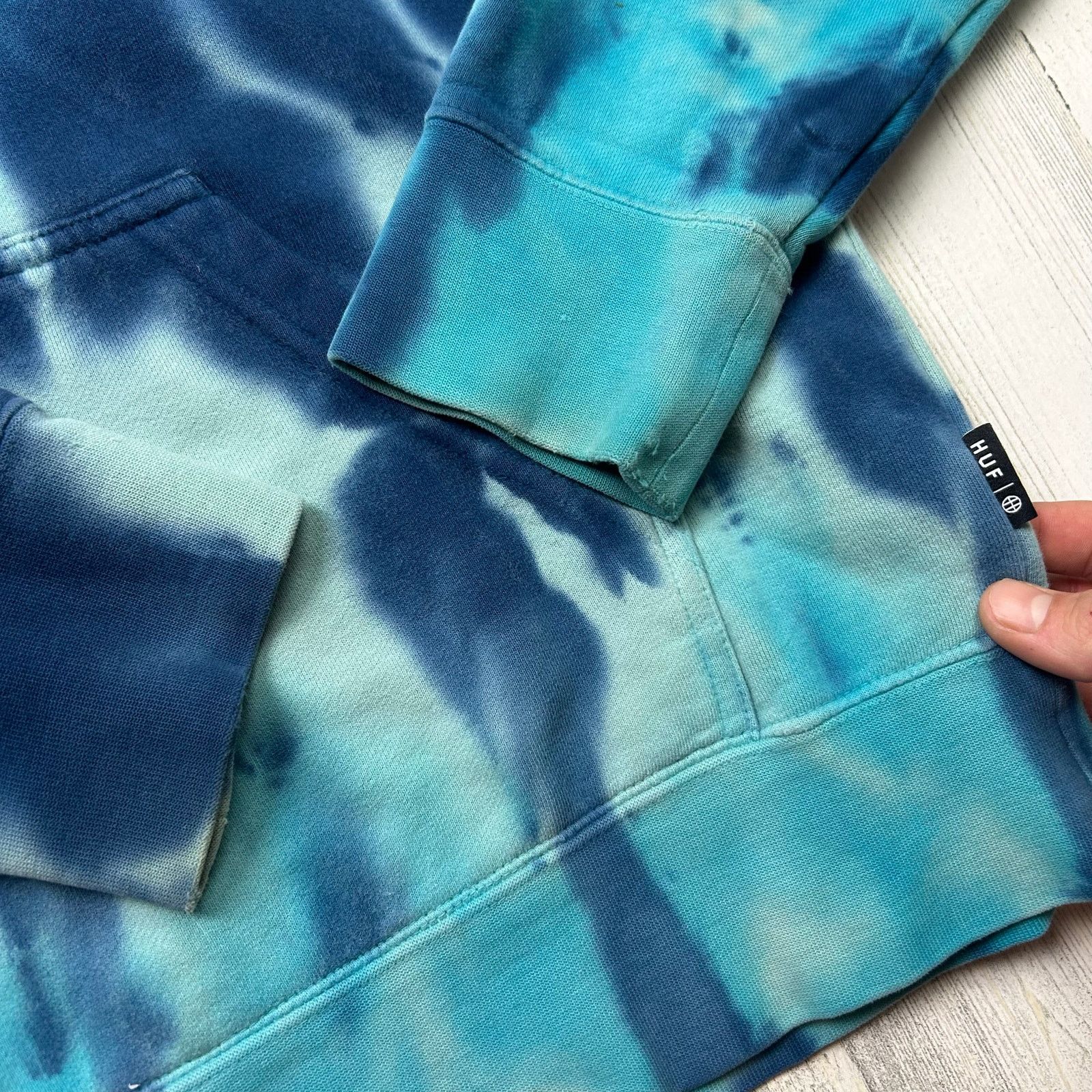 Huf HUF Worldwide Skateboarding Tie-Dye Script Hoodie Size US M / EU 48-50 / 2 - 3 Thumbnail