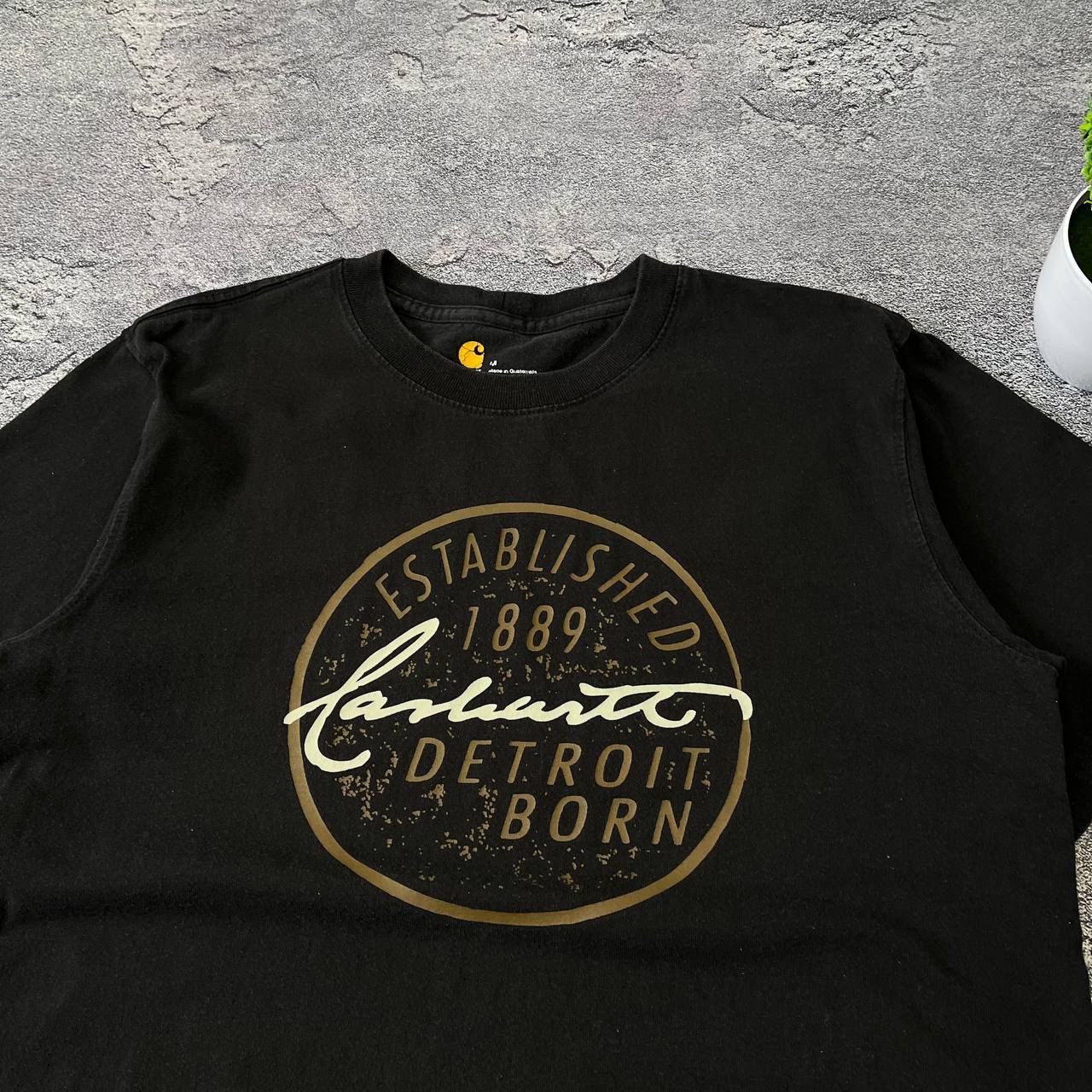 Carhartt Vintage Y2K Carhartt Detroit Born big logo boxy fit T shirt Size US M / EU 48-50 / 2 - 9 Thumbnail
