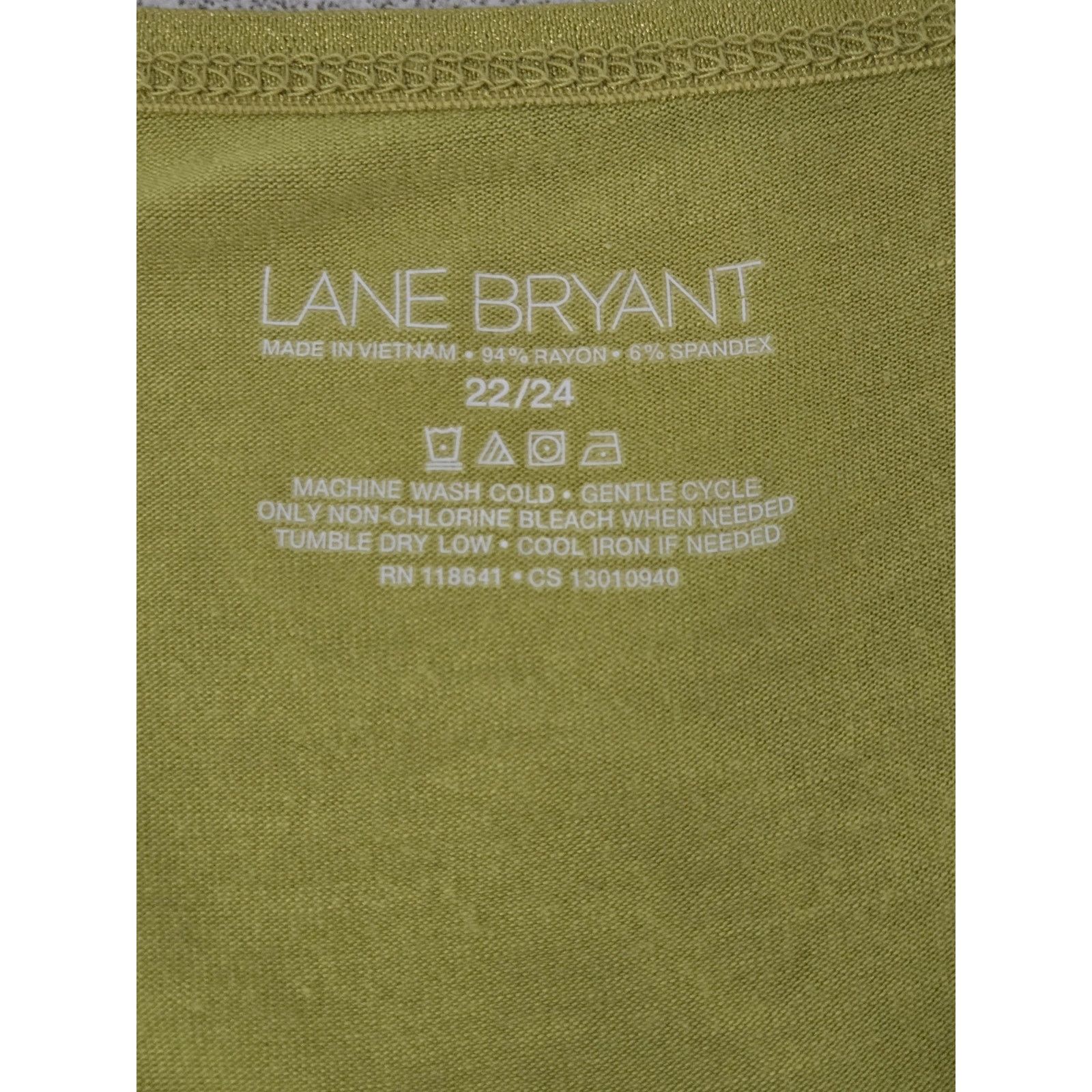 Other Lane Bryant Green Lace Adjustable Strap Tank Top 22/24 Size 3XL / US 20-22 - 4 Thumbnail