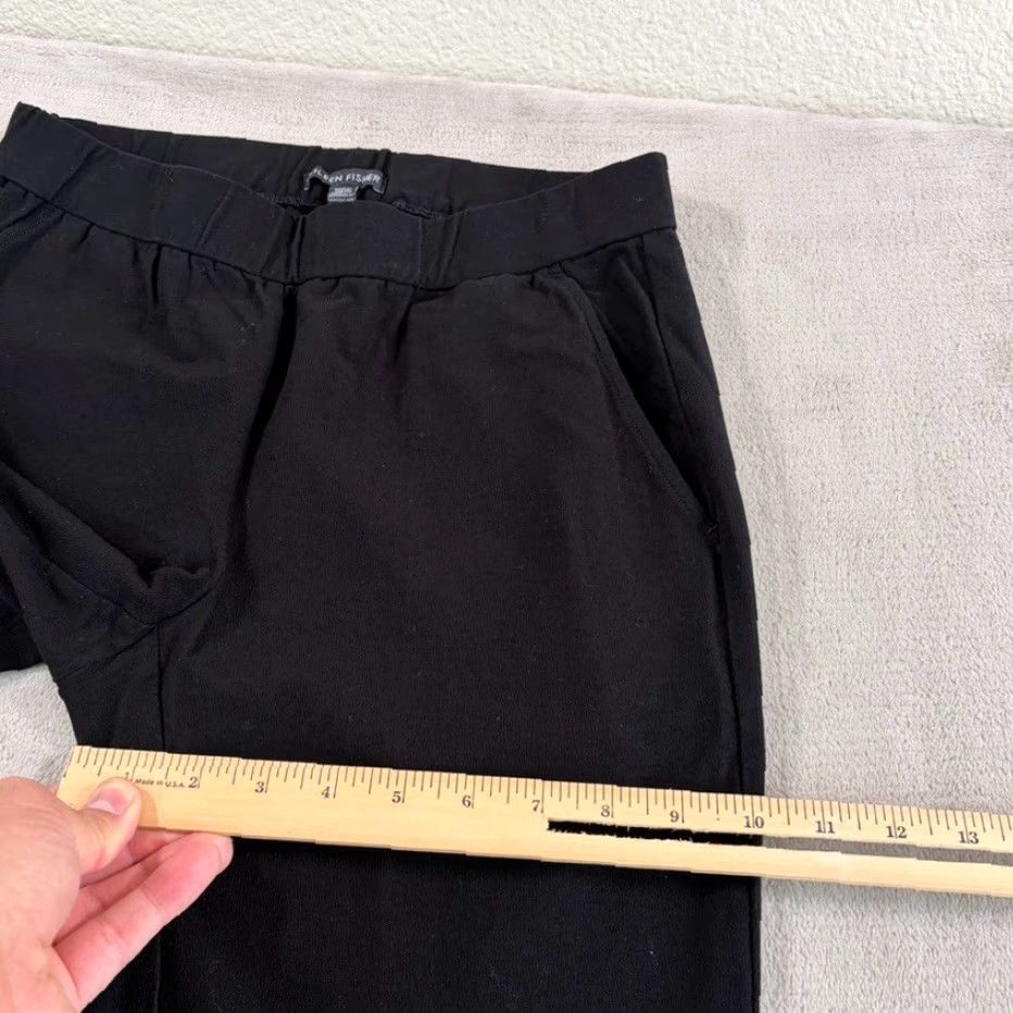 Eileen Fisher EILEEN FISHER Pants Women XS Black Viscose Blend Stretch Straight Leg Pull-On Size 26" / US 2 / IT 38 - 6 Thumbnail