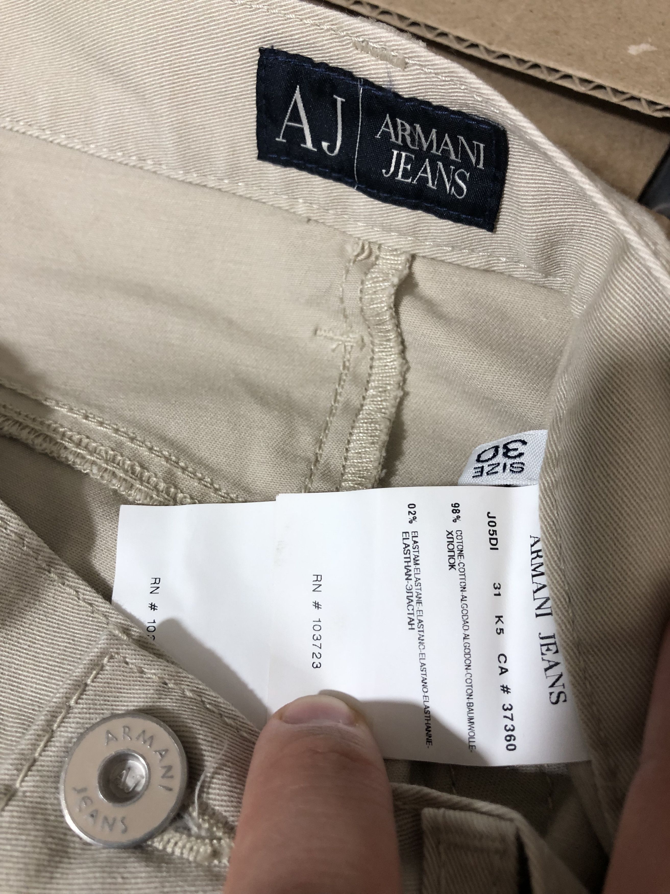 Armani Armani Jeans Chino Pants Back Logo Beige size 30x29 Size US 30 / EU 46 - 10 Thumbnail
