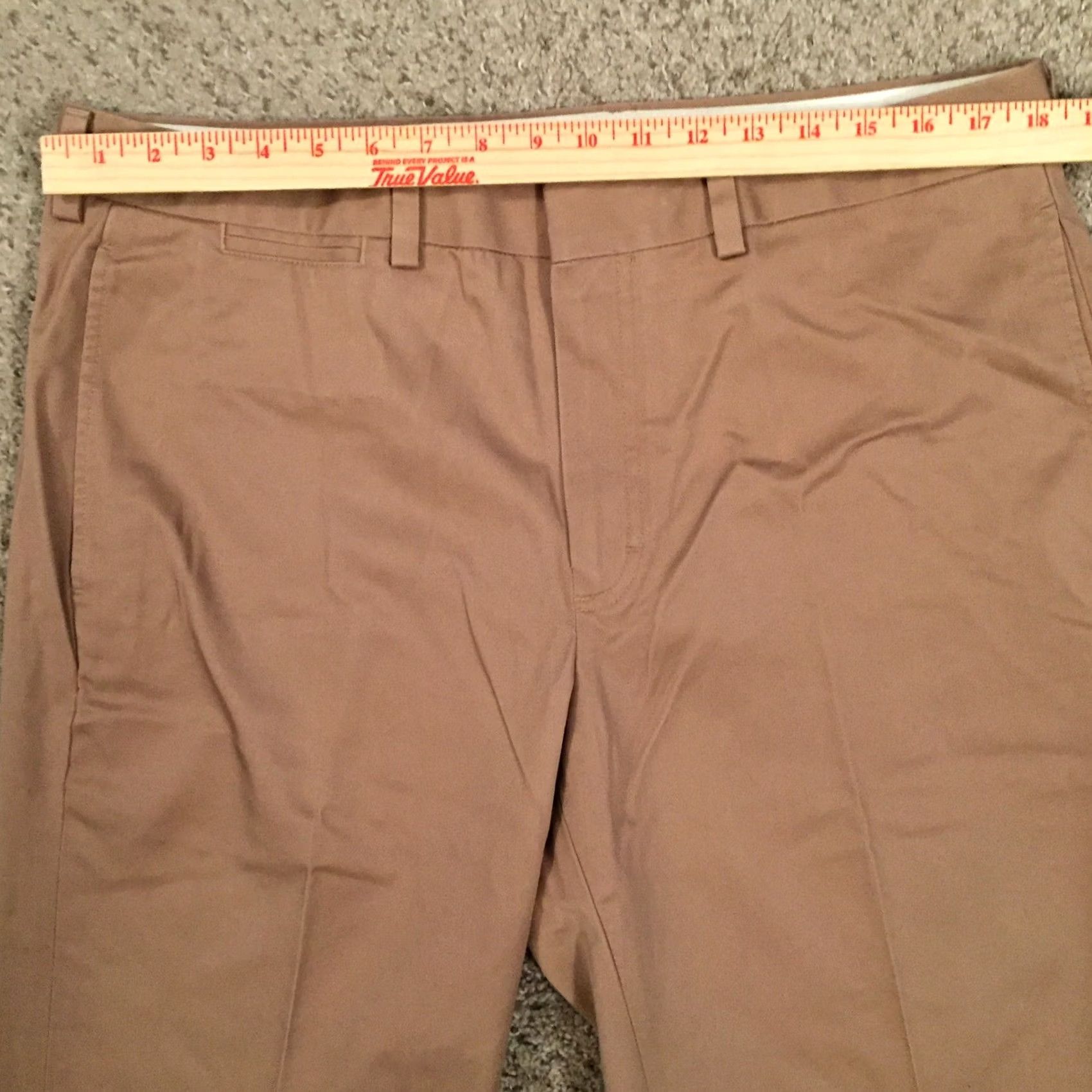 Vintage L.L. Bean Mens Pants Size 36 Dress Chino Beige Dark Flat Front Size US 36 / EU 52 - 2 Thumbnail