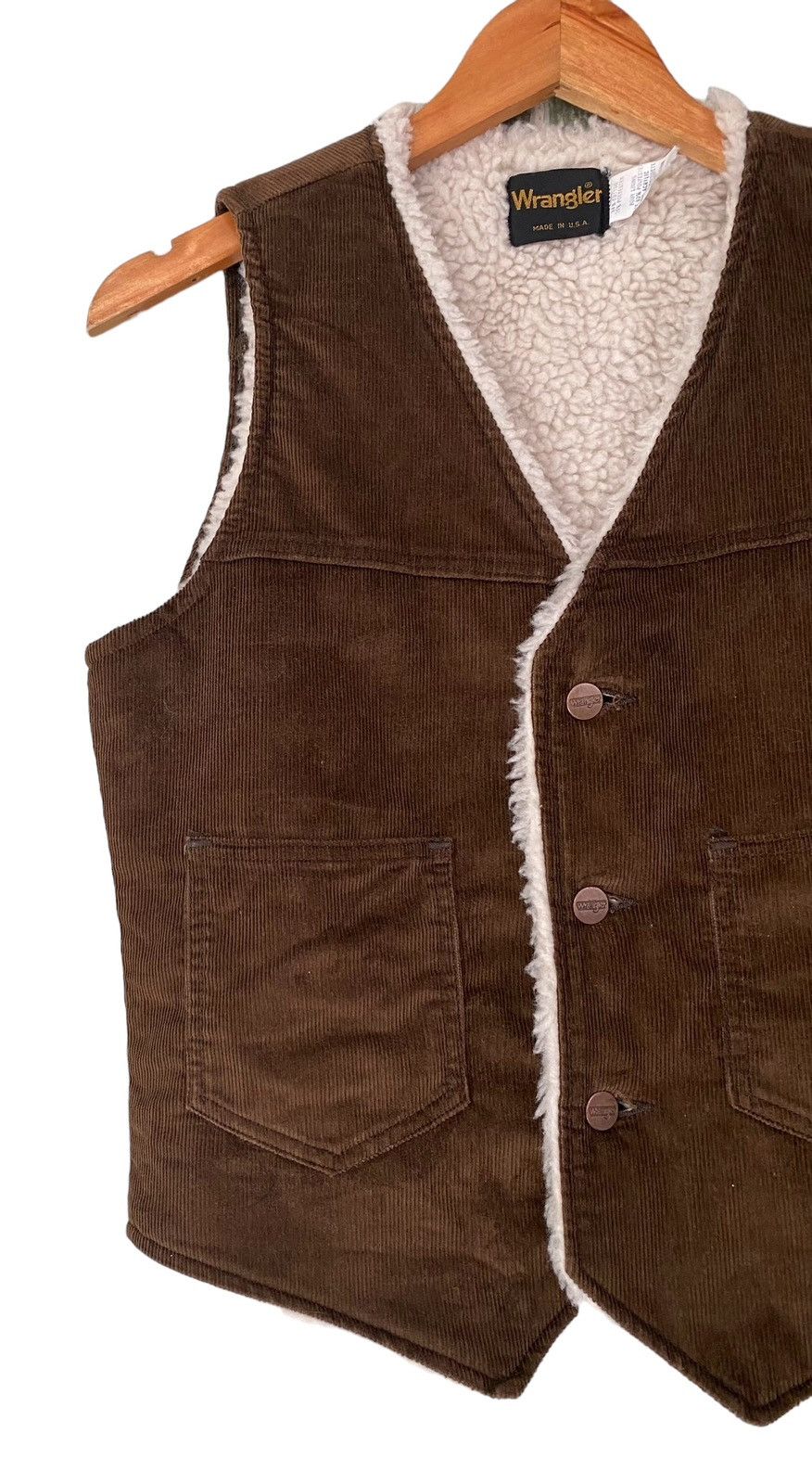 Designer × Vintage × Wrangler Vintage Coudroy Wrangler Vest Button Jacket Winter Size US XS / EU 42 / 0 - 3 Thumbnail