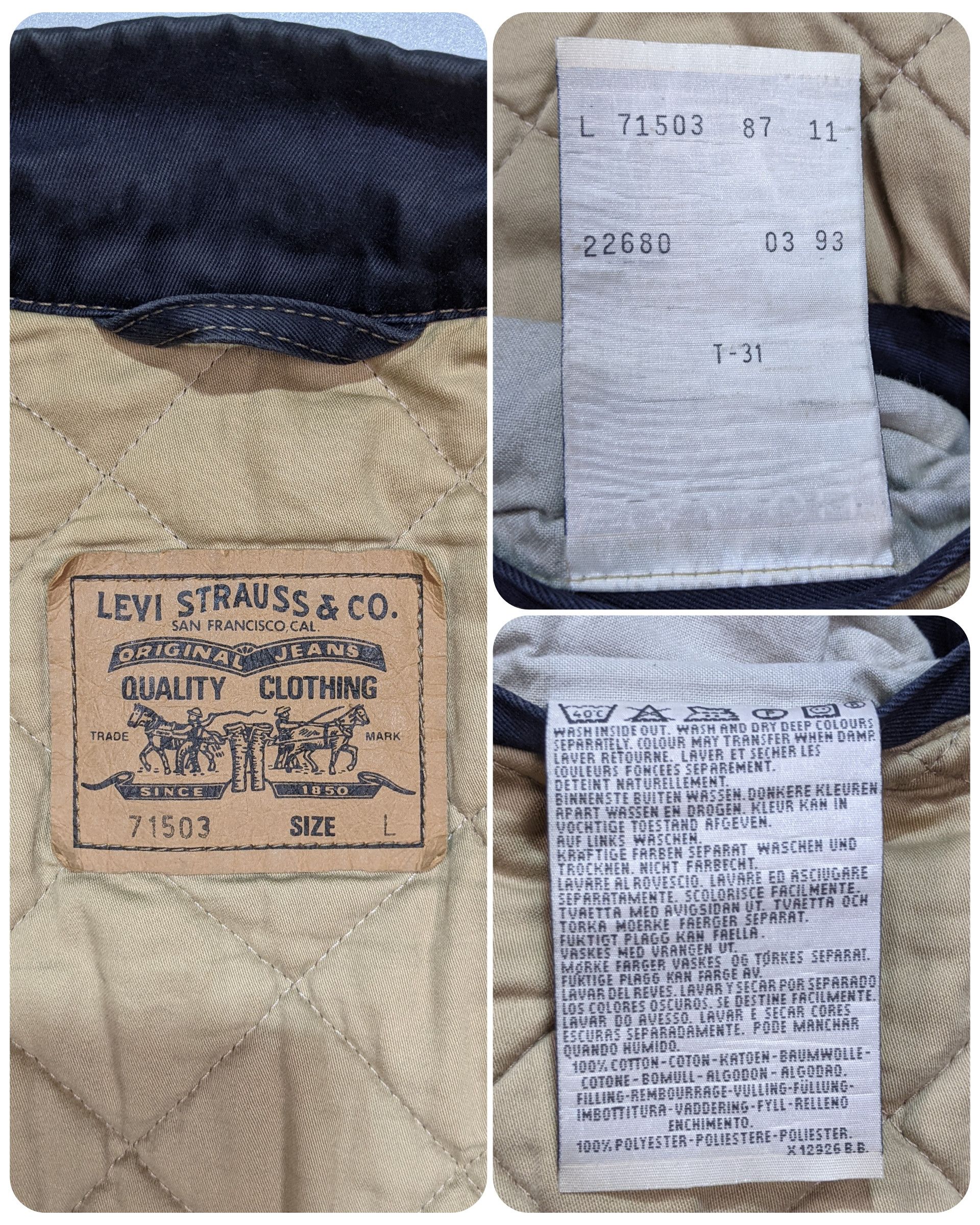 Levi's × Levi's Vintage Clothing LEVIS Vintage 80s - 90s Dark Blue Denim Men`s Jacket Size US L / EU 52-54 / 3 - 9 Thumbnail