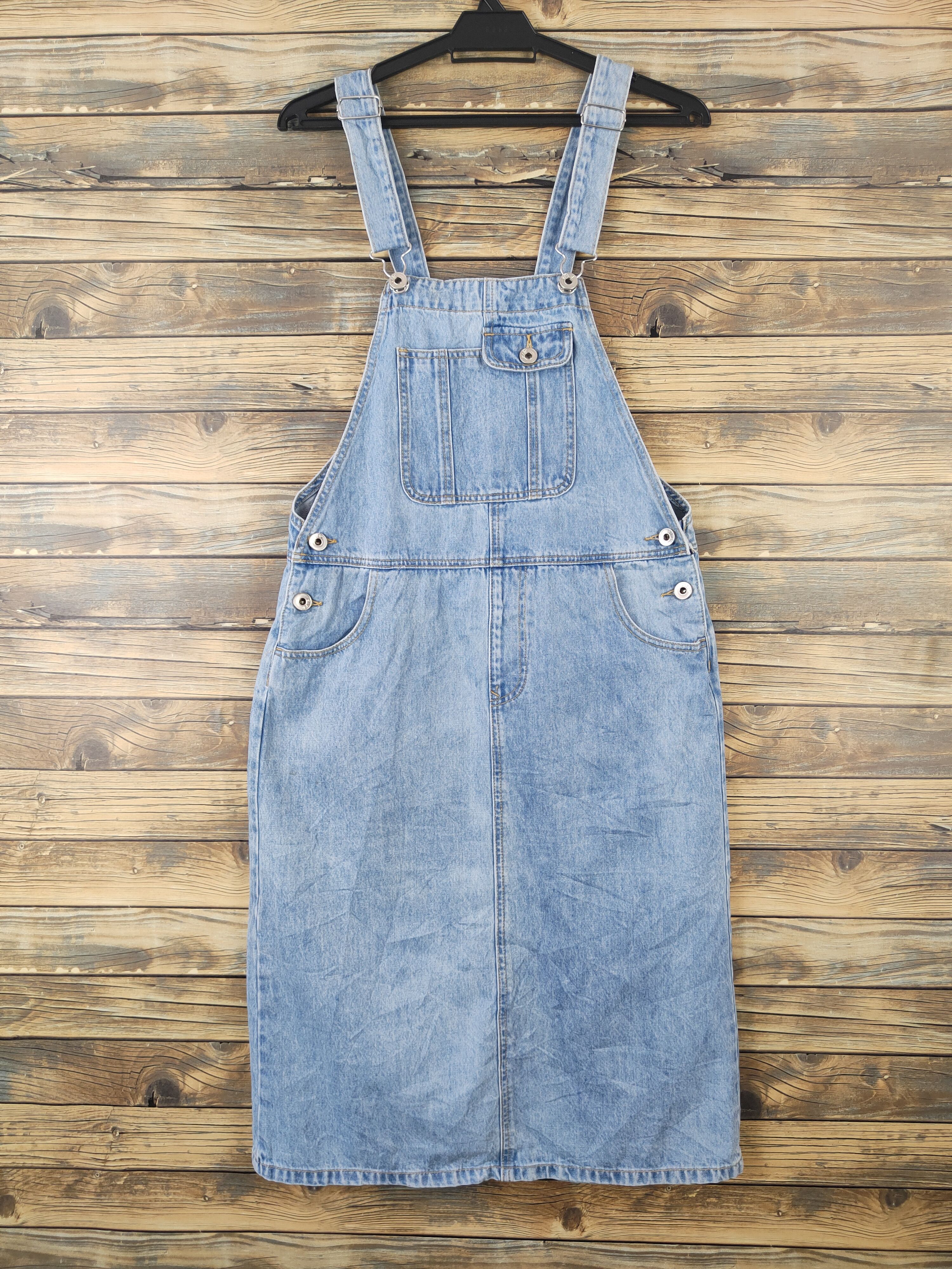 Japanese Brand × Vintage Vintage Japanese Brand Light Blue Denim Skirt Jumpsuits Size 33" - 1 Thumbnail