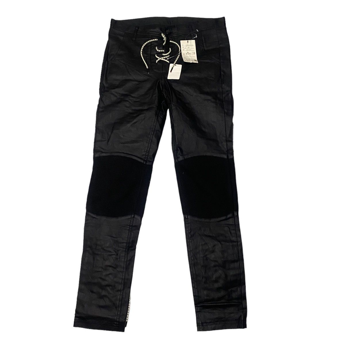 If Six Was Nine × Japanese Brand 2000's Xfrm Gallery Laced Up Leather Biker Pants Size US 30 / EU 46 - 2 Thumbnail