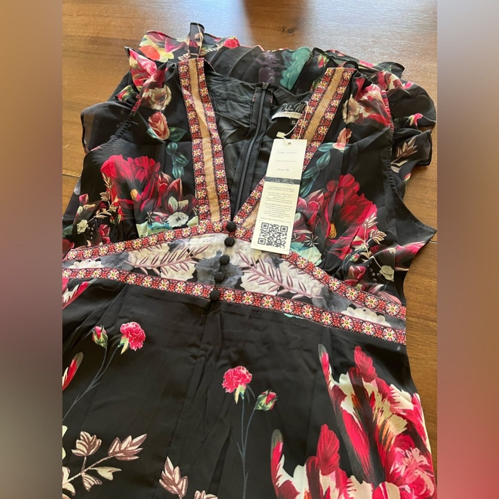Other 🎉LAST PIECE🎉DALIA MACPHEE Maxi Dress With Ruffle Sleeve Size L / US 10 / IT 46 - 5 Thumbnail