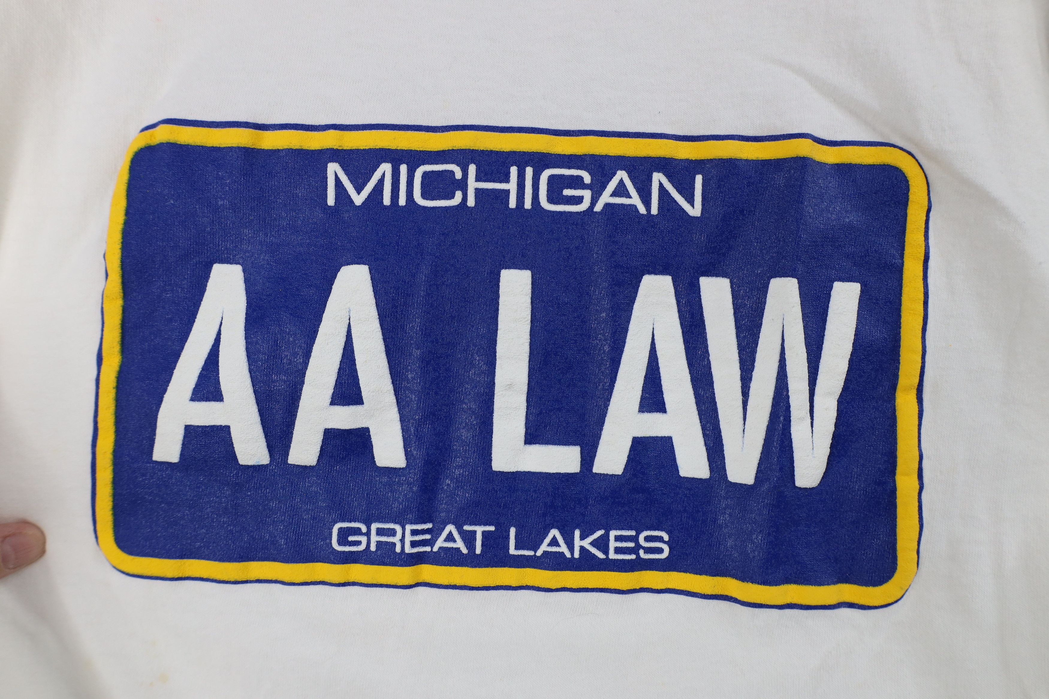 Vintage Vintage 70s University of Michigan Ann Arbor Lawyer T-Shirt Size US L / EU 52-54 / 3 - 5 Thumbnail