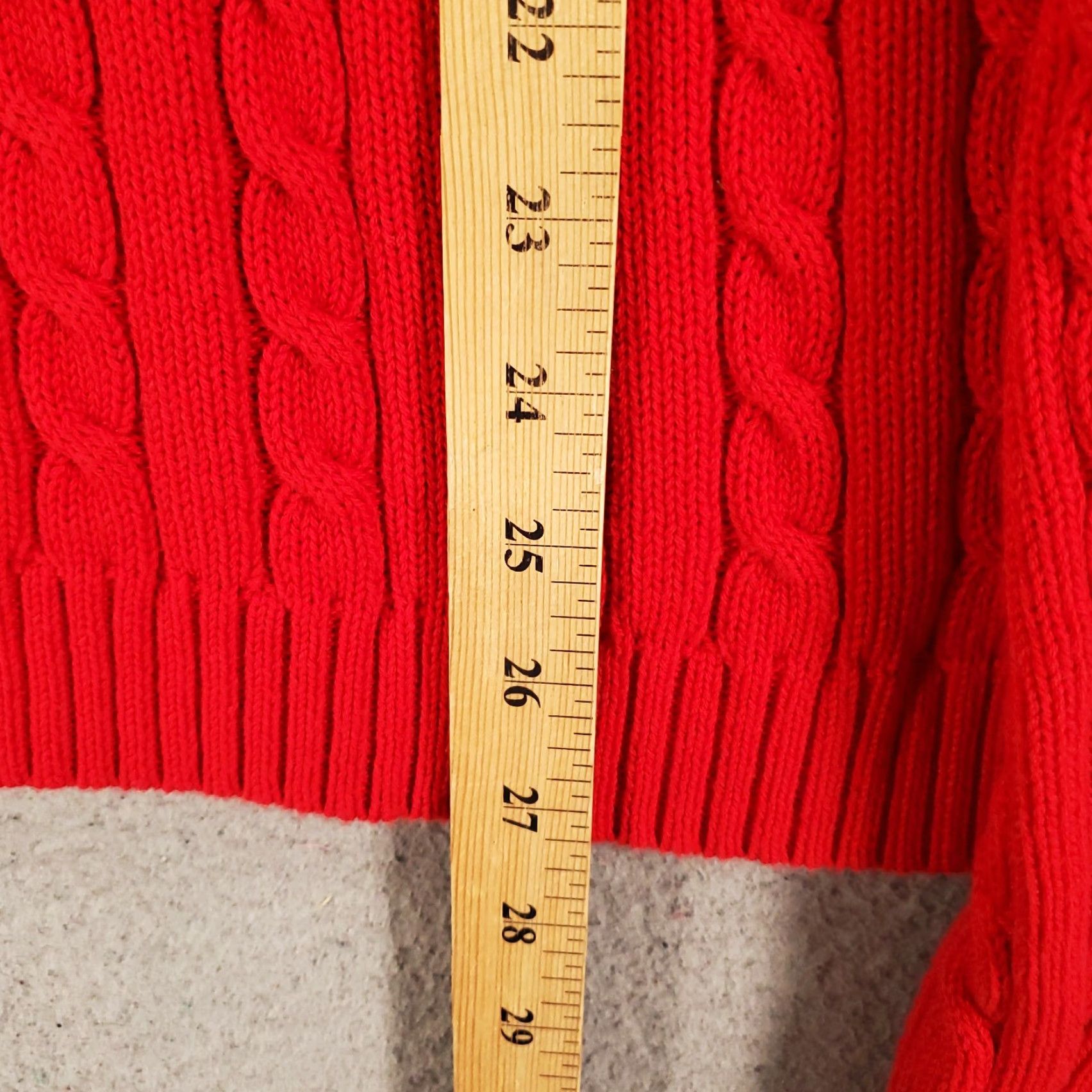 Ralph Lauren Ralph Lauren Sweater Womens XL Red Cable Knit Shawl Neck Long Sleeve Size XL / US 12-14 / IT 48-50 - 3 Thumbnail