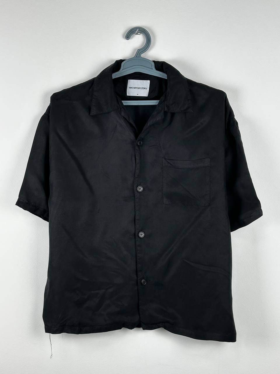 Japanese Brand × Mki Miyuki Zoku Mki Miyuki Zoku Rayon Black Camp Collar Shirt Size US M / EU 48-50 / 2 - 2 Thumbnail
