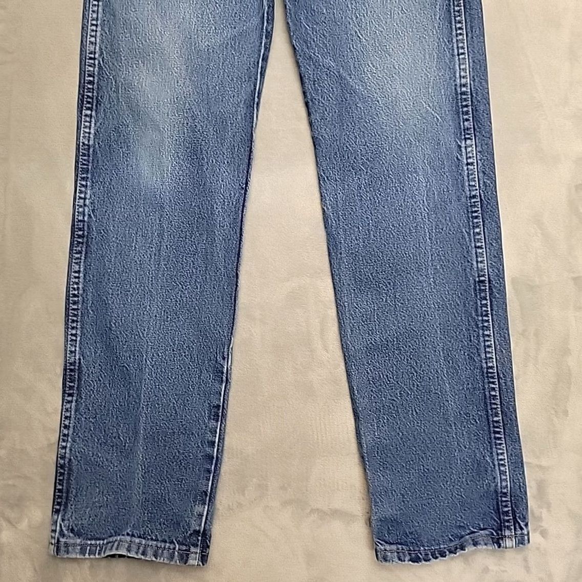 Wrangler Wrangler Jeans Men 32x33 Faded Whiskered Blue Denim Cowboy Western 1013MWZ Jeans Regular 32 Blue Cowboys Mens Size US 32 / EU 48 - 2 Thumbnail