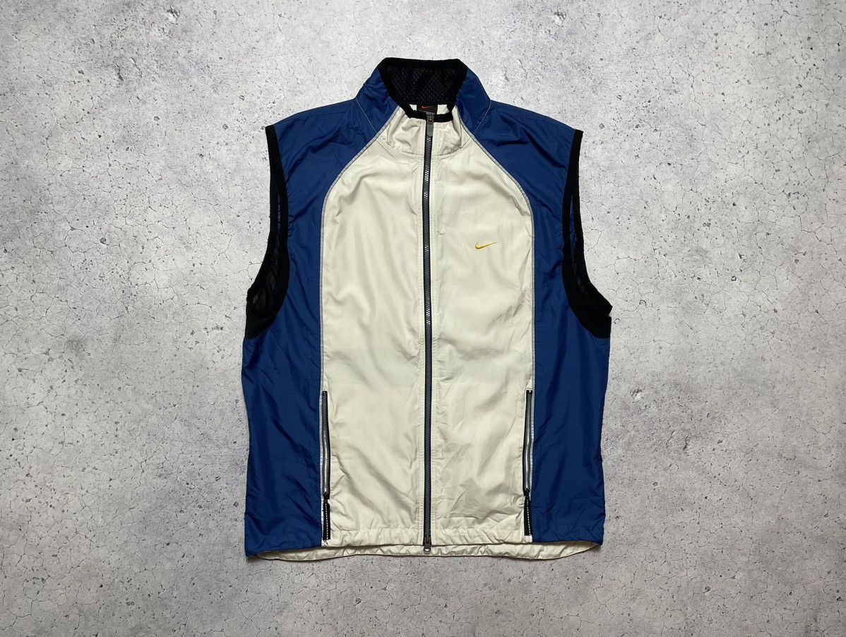 Nike × Vintage Vintage 90's Nylon Nike Drill Swoosh Vest Y2K Size US XL / EU 56 / 4 - 1 Thumbnail