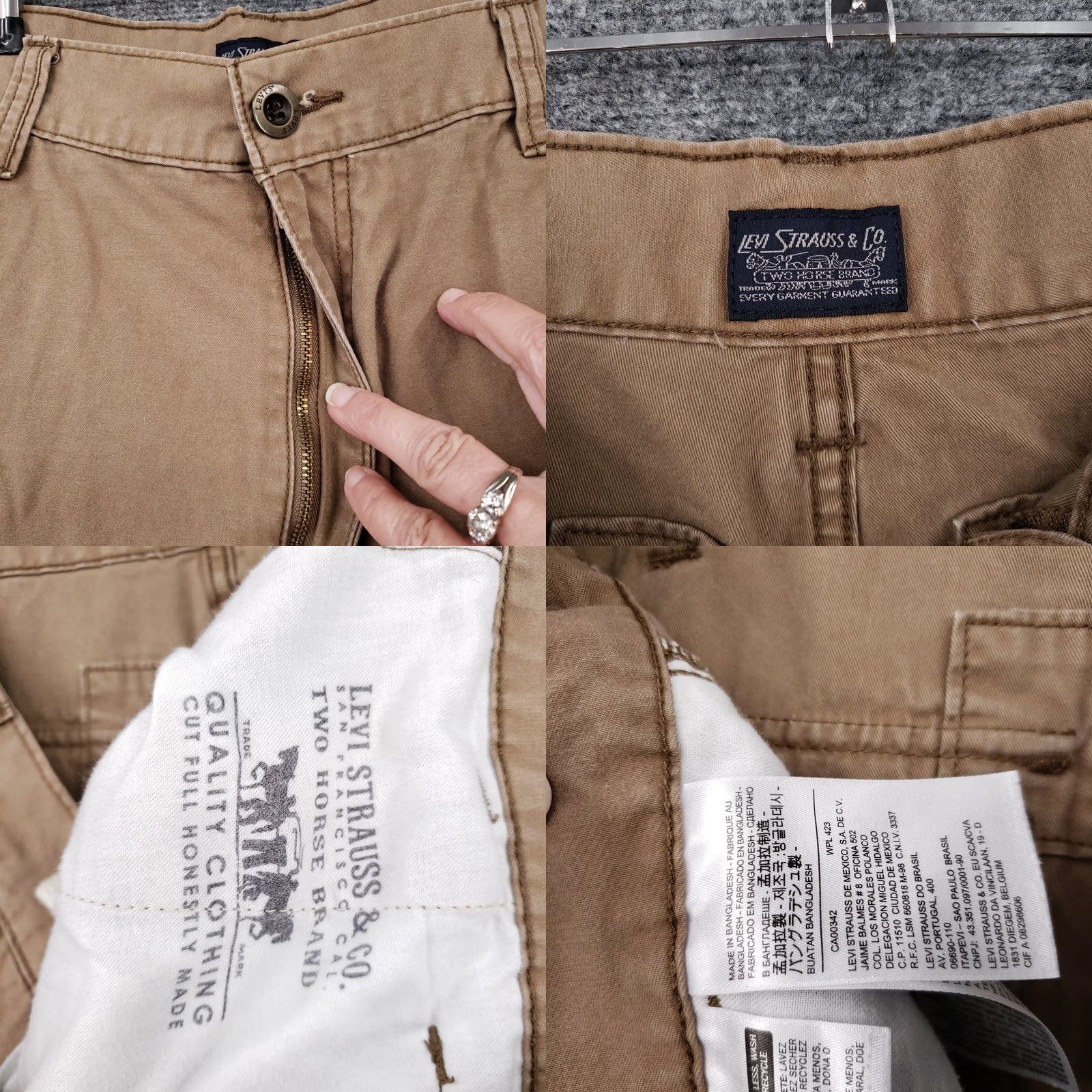 Levi's Levi's Cargo Shorts Mens 38 Brown Relaxed Fit Utility Tactical Size US 38 / EU 54 - 8 Thumbnail