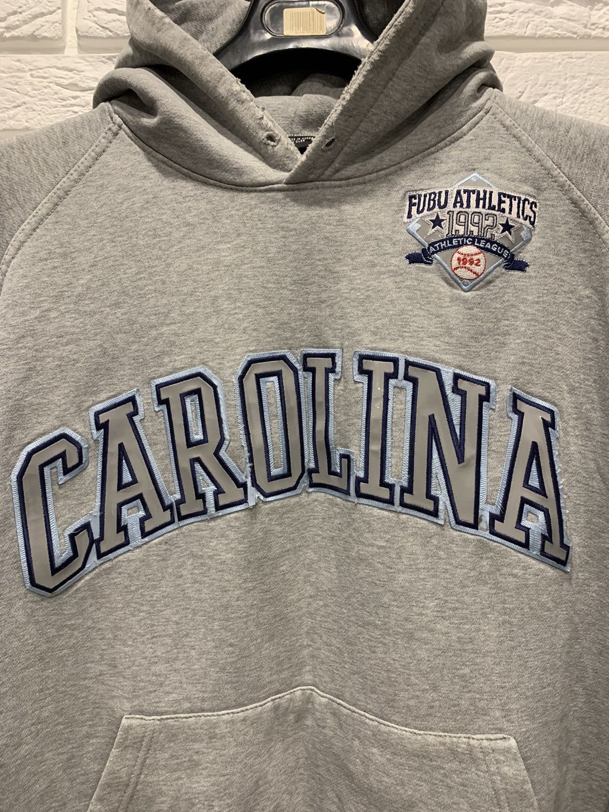 Fubu × Vintage Vintage Fubu Baggy Hoodie Spell Out Logo Carolina Y2K USA Size US XL / EU 56 / 4 - 2 Thumbnail