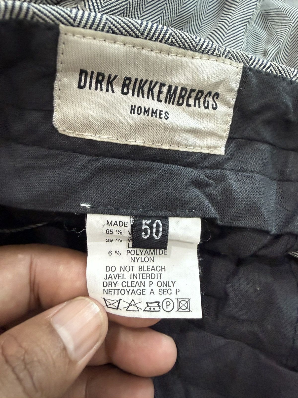 Dirk Bikkembergs Dirk Bikkembergs Herringbone Rayon Casual Pants Italy Made Size US 32 / EU 48 - 7 Thumbnail