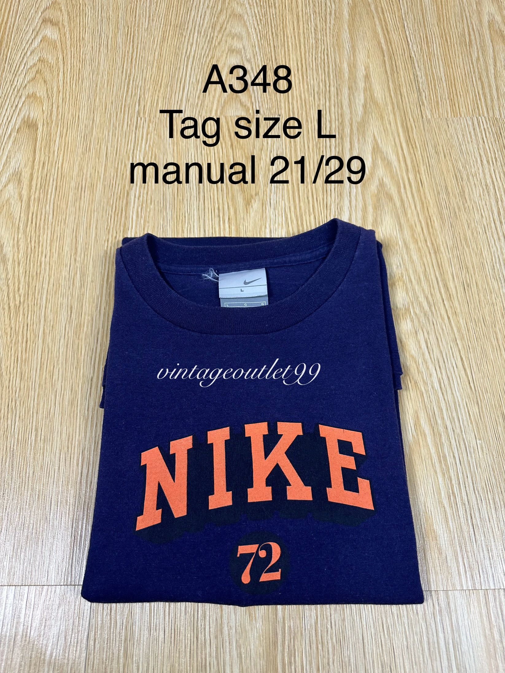 Nike Nike 72 Faded Washed Vintage Tshirt A348 Size US L / EU 52-54 / 3 - 11 Thumbnail