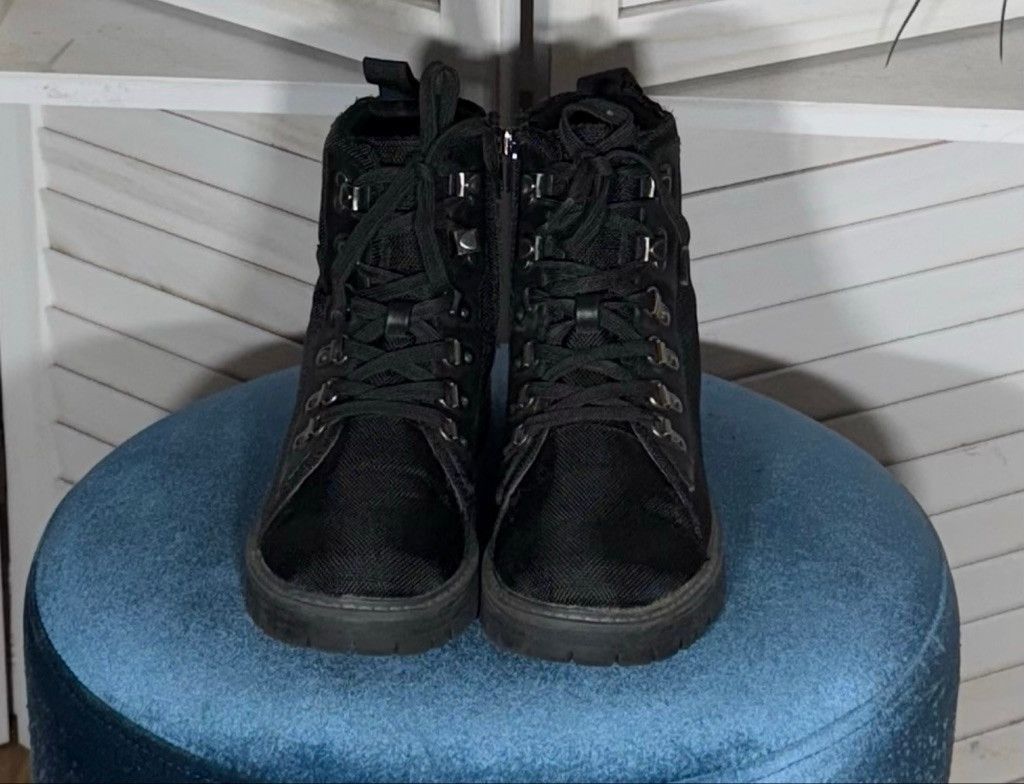 Vintage White Mountain black women’s lace up combat boots sz 7.5 Size US 7.5 / IT 37.5 - 4 Thumbnail