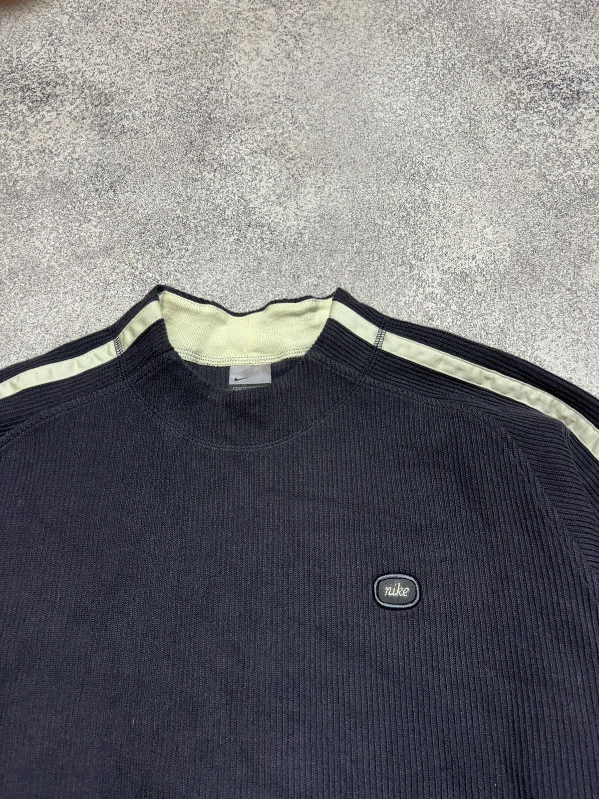 Nike × Vintage Rare Nike Vintage Avant Garde Knit Sweater Small logo Y2K Size US L / EU 52-54 / 3 - 7 Thumbnail
