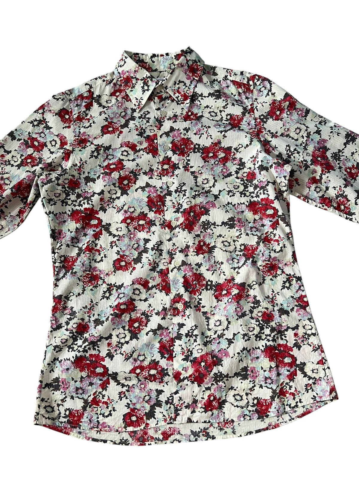 Yoshiyuki Konishi 1990s Yoshiyuki Konishi Open Cuff Floral Button Up Shirt Size US L / EU 52-54 / 3 - 5 Thumbnail