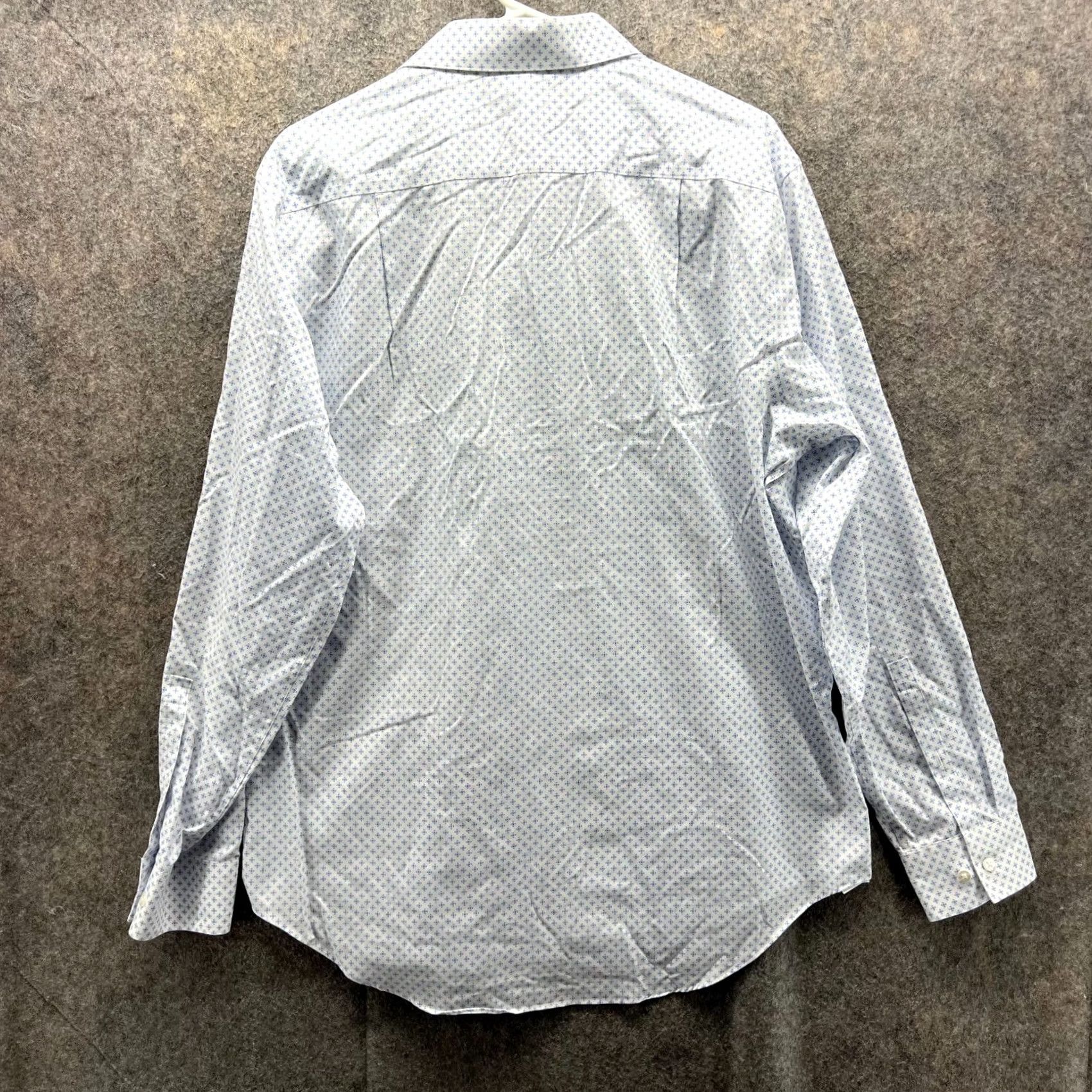 Calvin Klein VINTAGE Calvin Klein Shirt Men 17 34/35 Button-Down All over Logo White Blue Casual Formal Workplace Men Size US XL / EU 56 / 4 - 2 Thumbnail