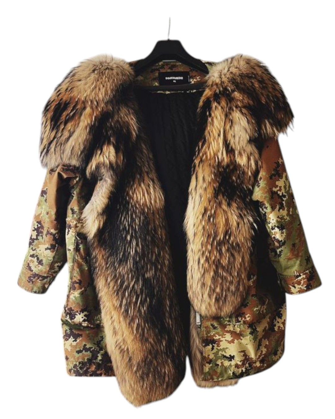 Dsquared2 F/W 2016 RUNWAY RACCOON FUR CAMO COAT Size S / US 4 / IT 40 - 4 Thumbnail