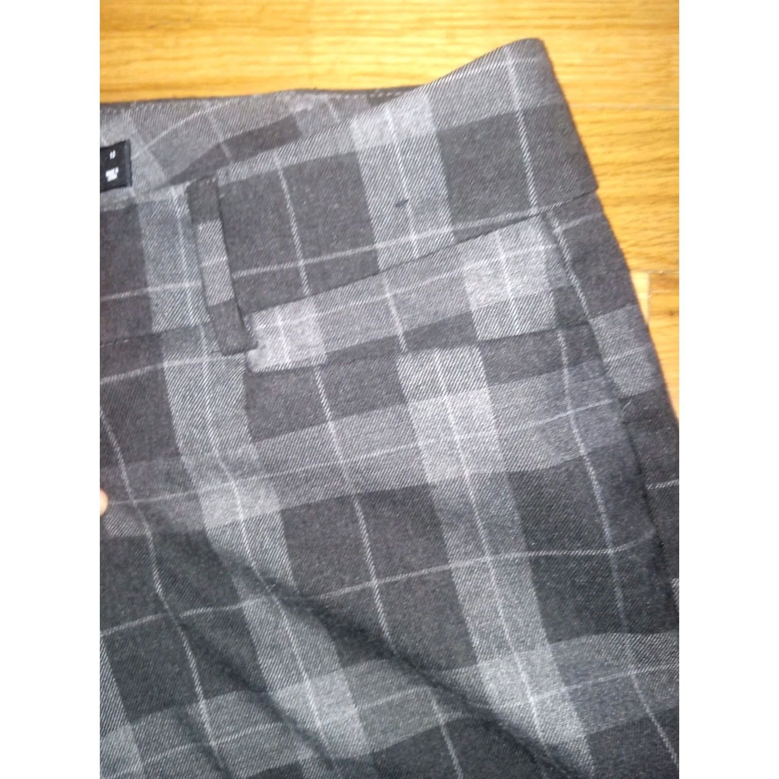 Vintage New York & Company 7th Avenue Design Studio Pants Womens Plus Size 10 Straight Leg Dress Pants Gray Pink Plaid 32in Inseam Womens Size 32" / US 10 / IT 46 - 3 Thumbnail