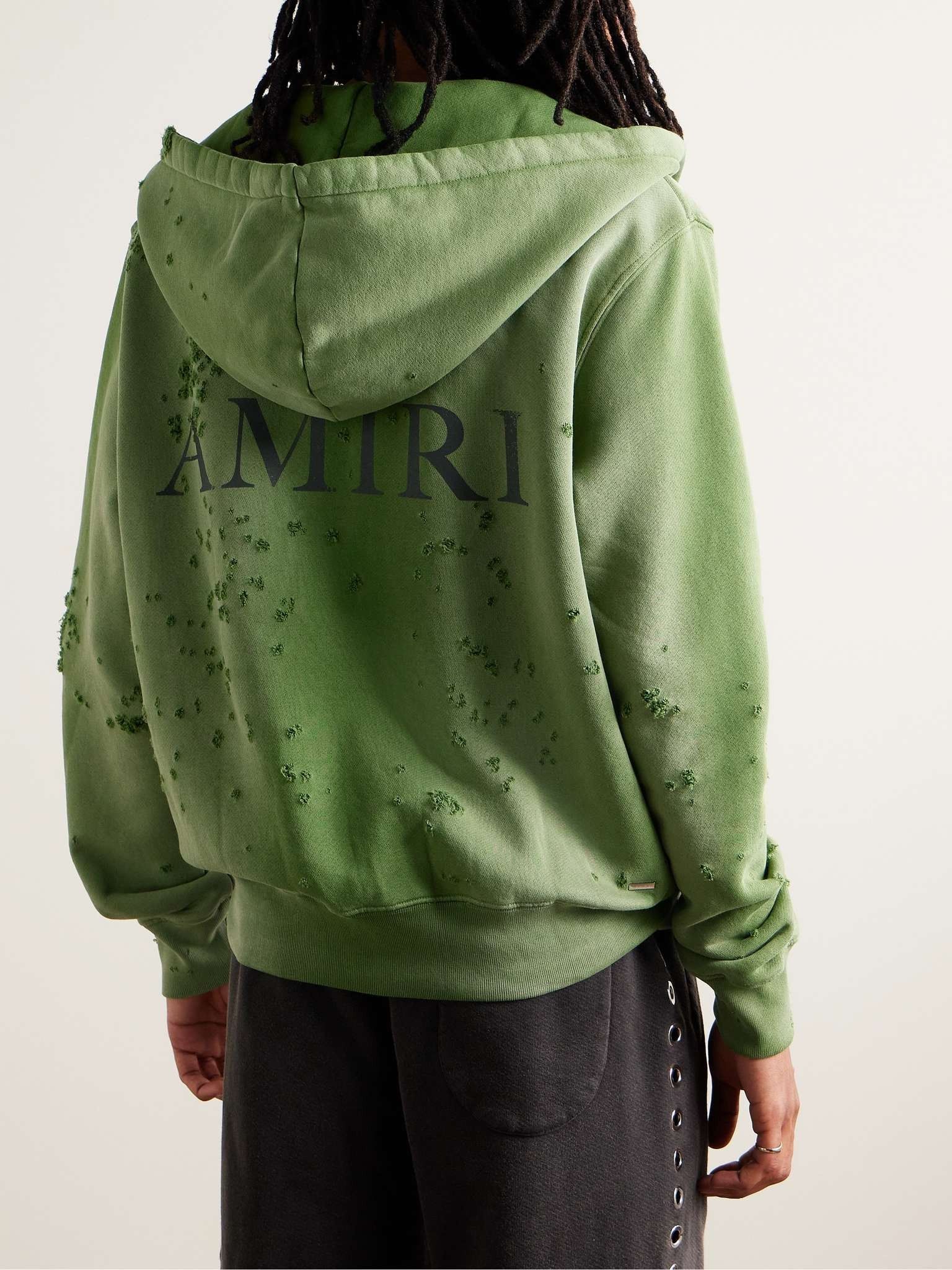 Amiri oc11z0225 Shotgun Hoodie in Green Size US XL / EU 56 / 4 - 4 Thumbnail