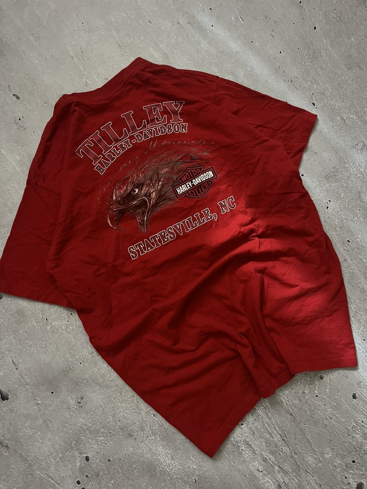 Harley Davidson Rare Vintage Harley Davidson T-Shirt 2006-2007 Red Size L Size US L / EU 52-54 / 3 - 1 Thumbnail