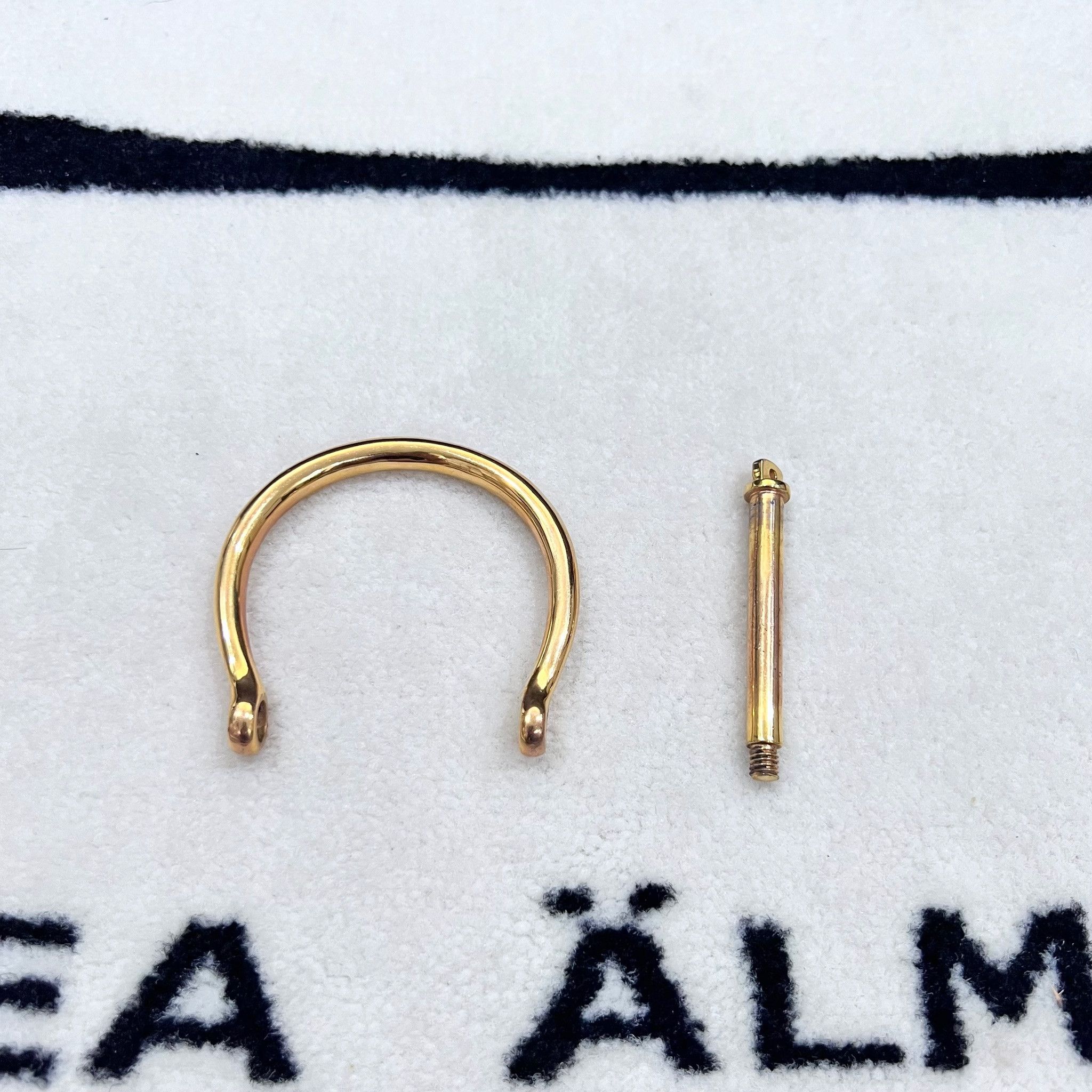 Miansai Miansai 18k Gold Plated Screw Cuff Bangle Bracelet Size ONE SIZE - 4 Thumbnail