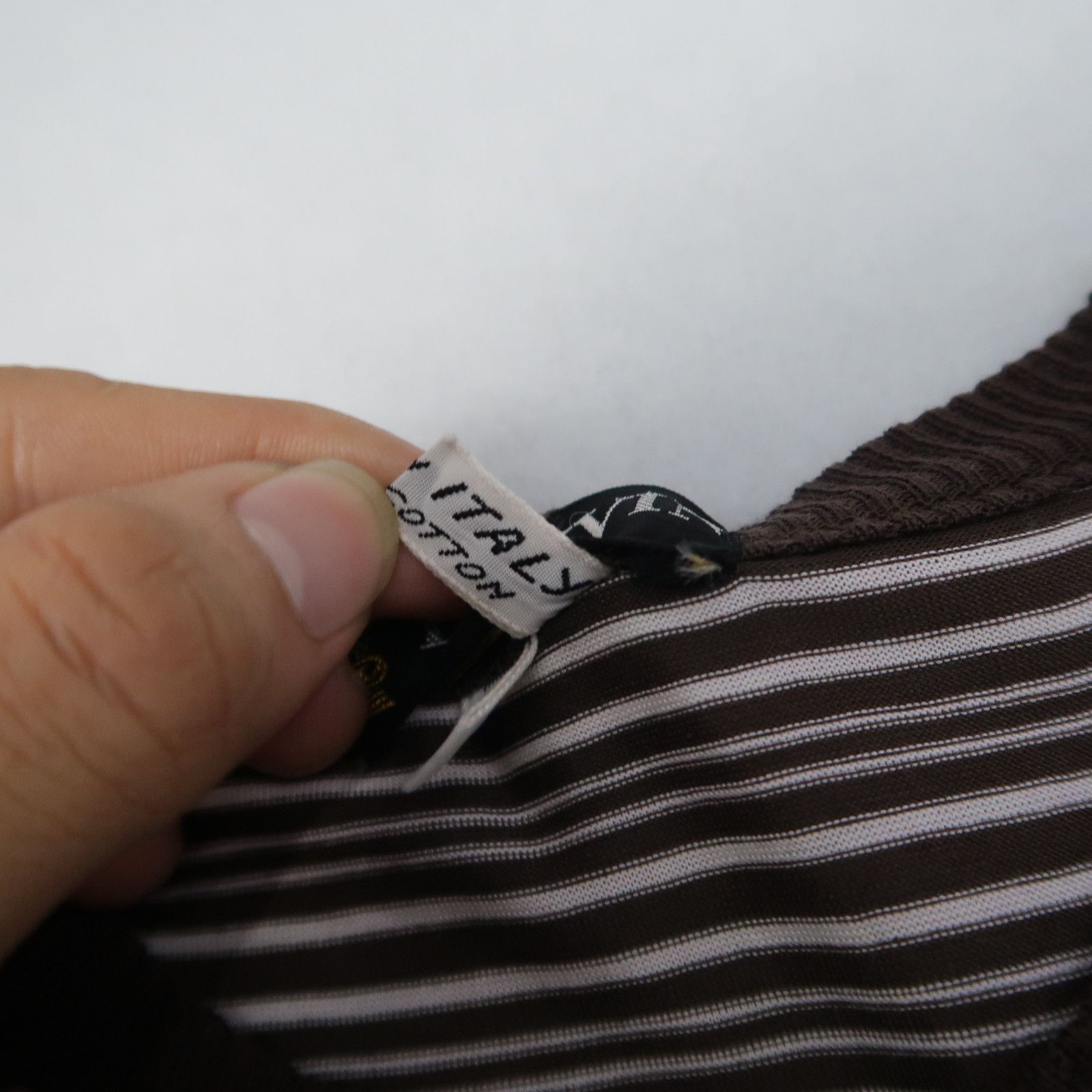 Lanvin 1980s Lanvin Paris Psychedelic Stripe Ringer Tee Size US S / EU 44-46 / 1 - 6 Thumbnail