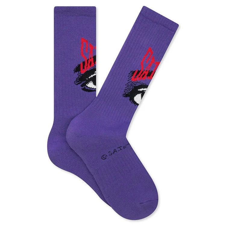 Saint Michael Saint Michael Eye Socks “Purple” Size ONE SIZE - 1 Thumbnail