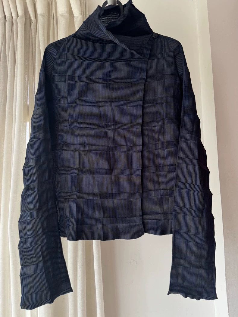 Issey Miyake issey miyake size:2 Bamboo-joint dark pattern top Size XXS / US 00 / IT 34 - 2 Thumbnail