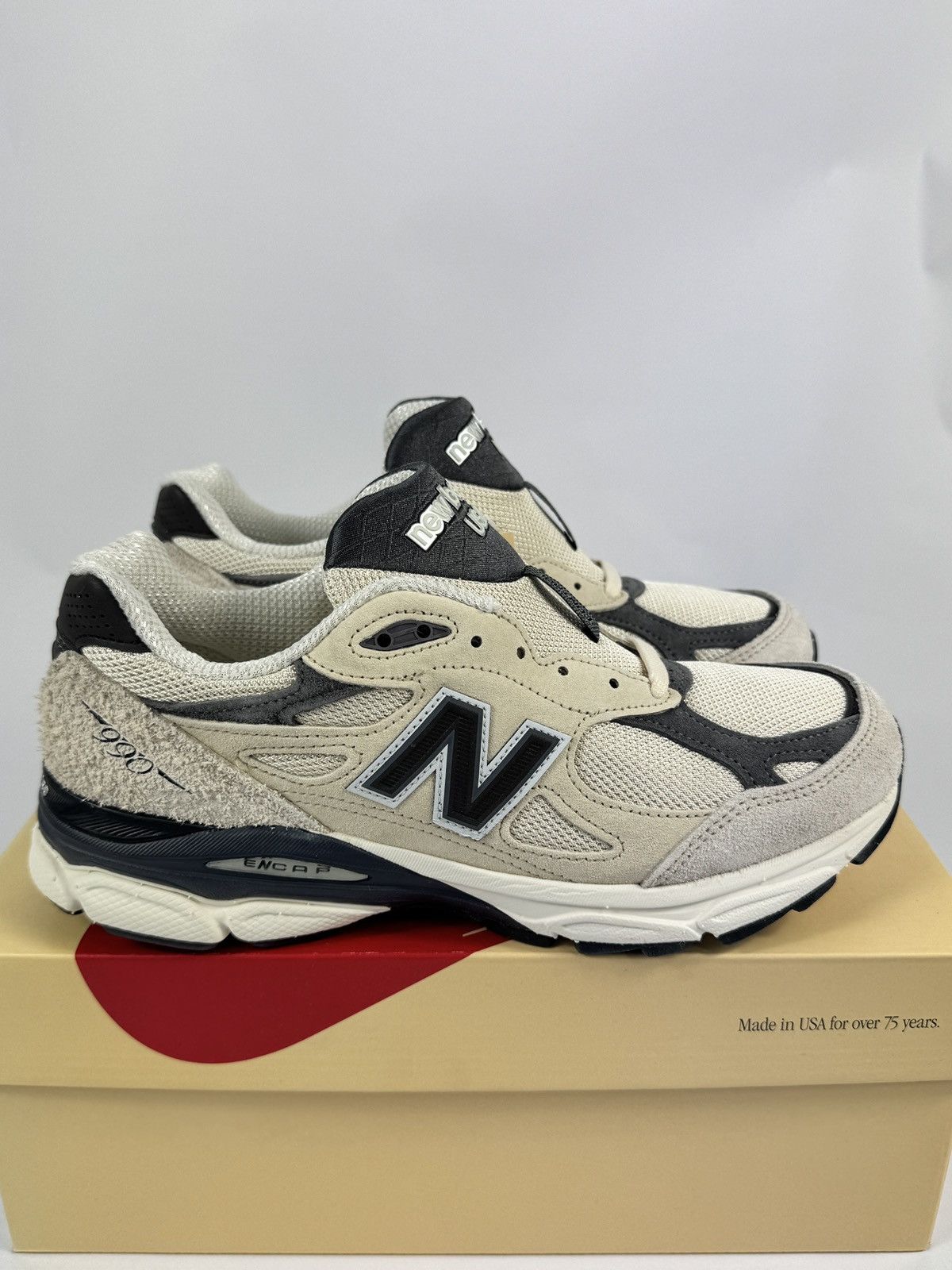 New Balance NEW BALANCE 990v3 MiUSA TEDDY SANTIS MOONBEAM SNEAKERS Size US 8.5 / EU 41-42 - 1 Thumbnail